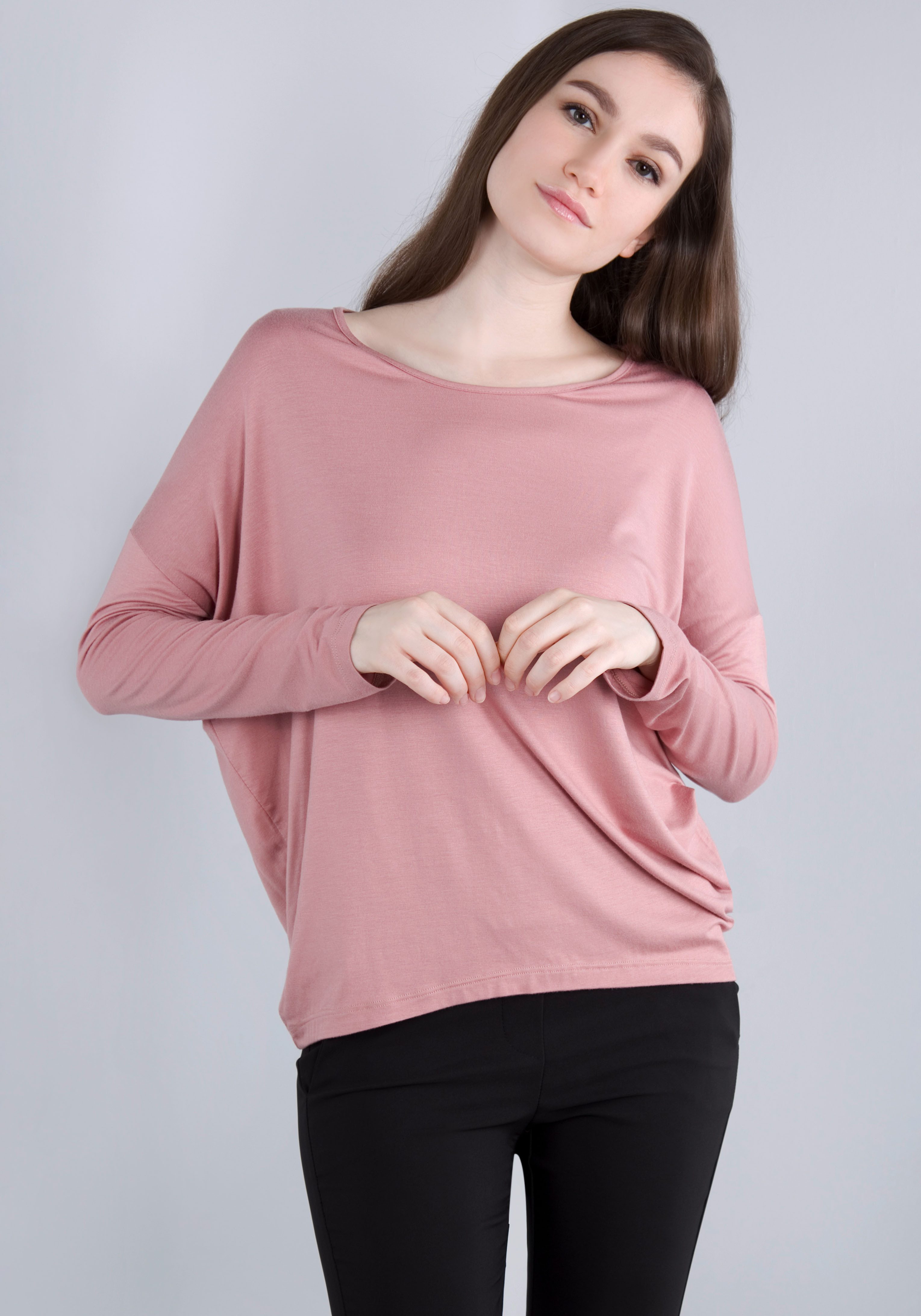 IMPERIAL Shirt met lange mouwen in casual "o-shape" vorm