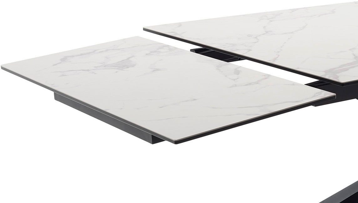 MCA furniture Eettafel TESERO uitschuifbare tafel 200-300 cm Keramiek, metaal, marmer-look, uittrekbaar, belastbaar tot 100 kg, 10-12 personen