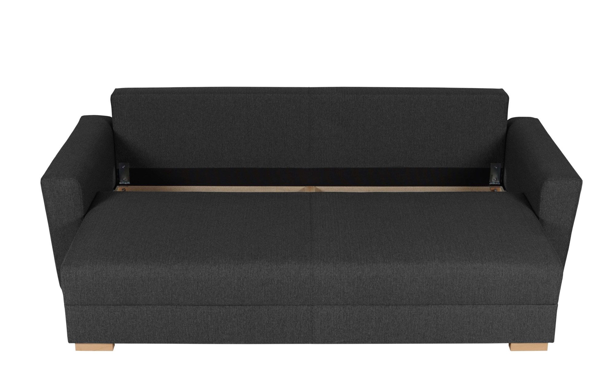 INOSIGN 3-zitsbank MAGHERA slaapbank met bedlade, van hoogwaardige afwerking met golfvering, corduroy en structuur bekleding, b/h/d 230/92,5/79 cm