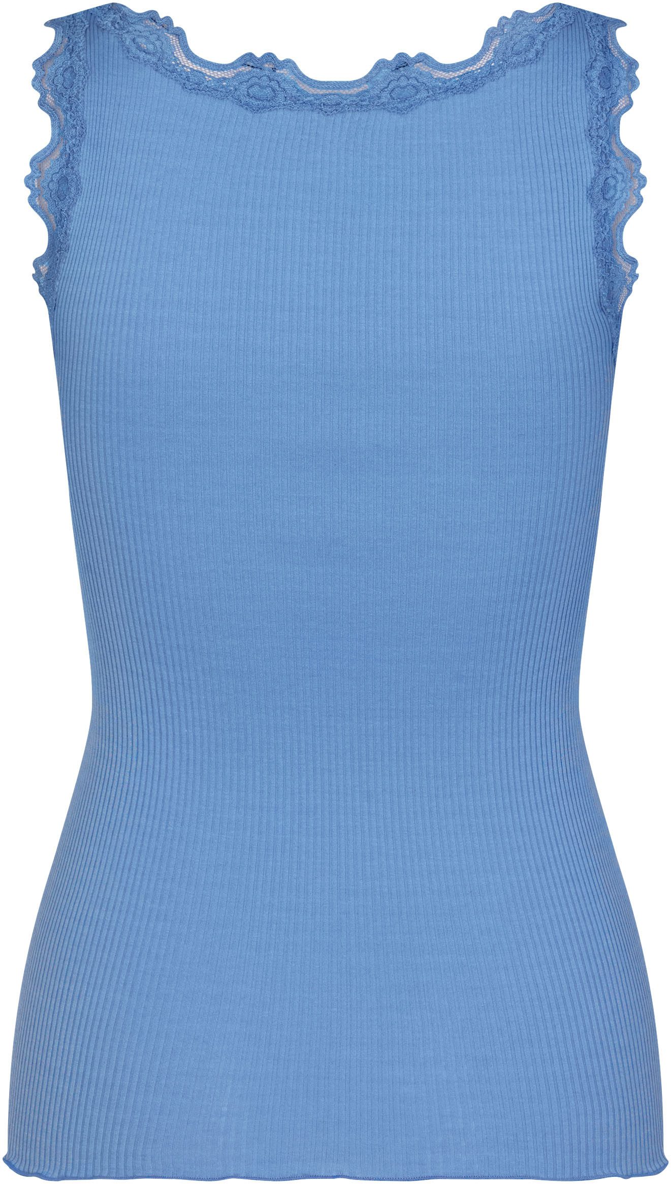 rosemunde Tanktop Babette Silk Top prachtige vintage kantafwerking aan hals en bandjes