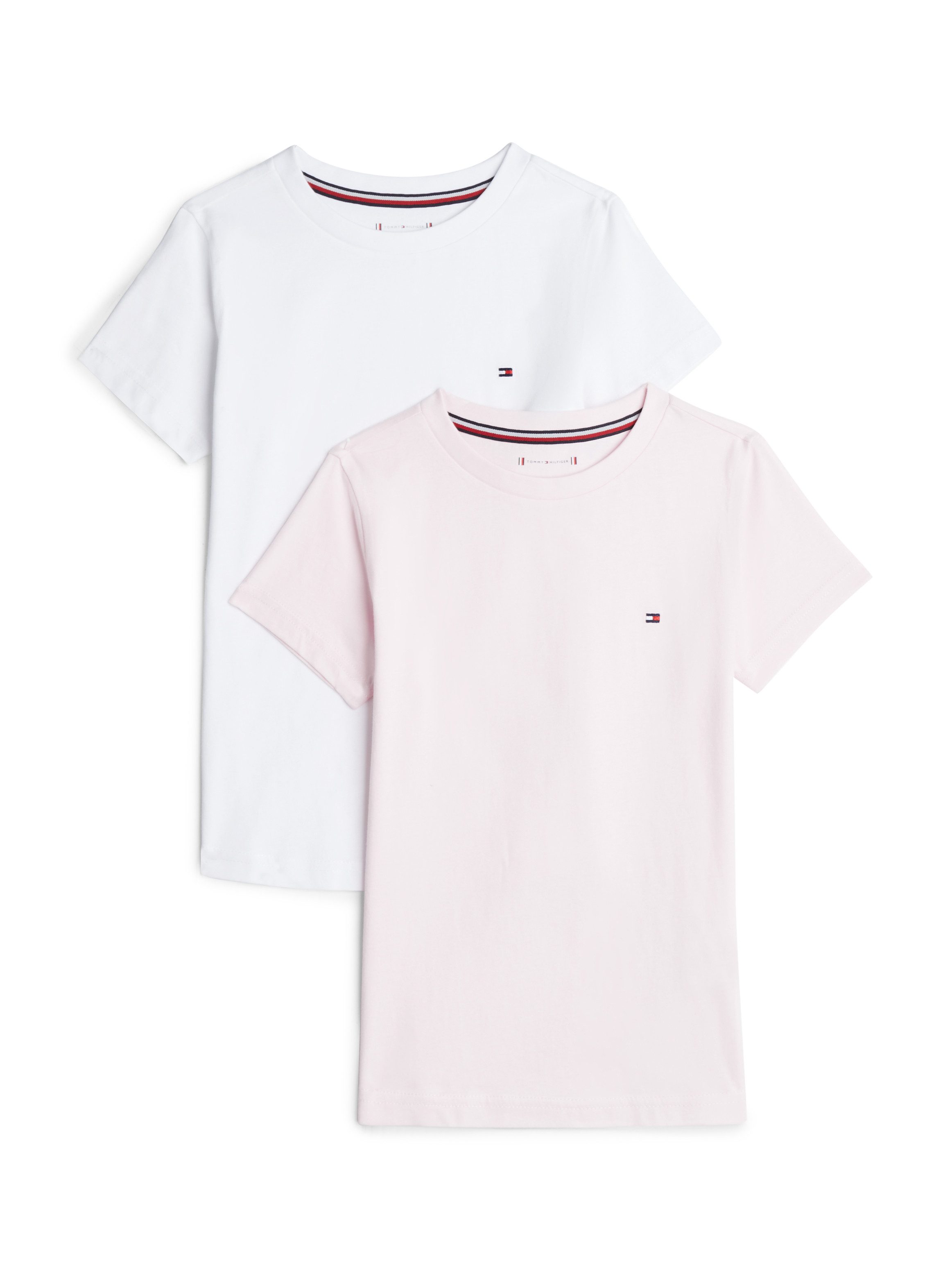 Tommy Hilfiger Underwear T-shirt 2P CN TEE SS met geborduurd logo (2-delig, Set van 2)