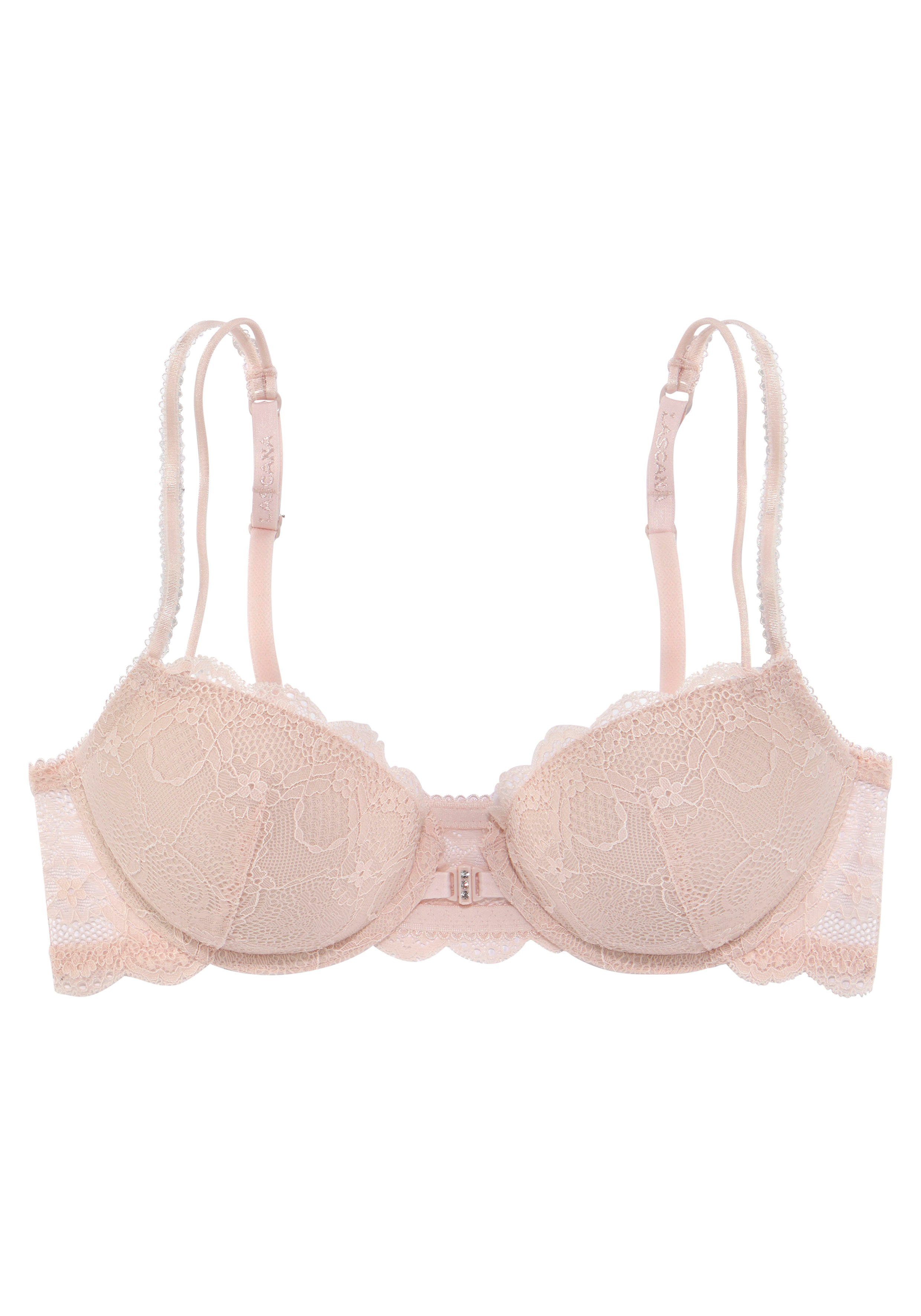 Lascana Push-up-bh met praktische voorknopsluiting en delicate spaghettibandjes, lingerie