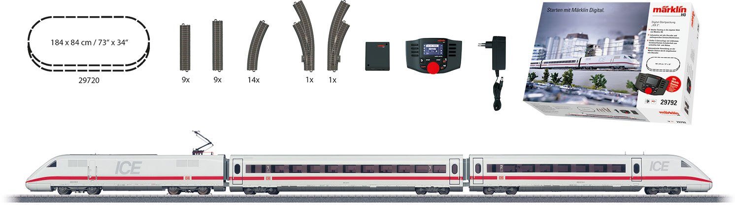 Märklin Modelspoorbaanset Märklin digitaal - startset ICE 2, wisselstroom - 29792