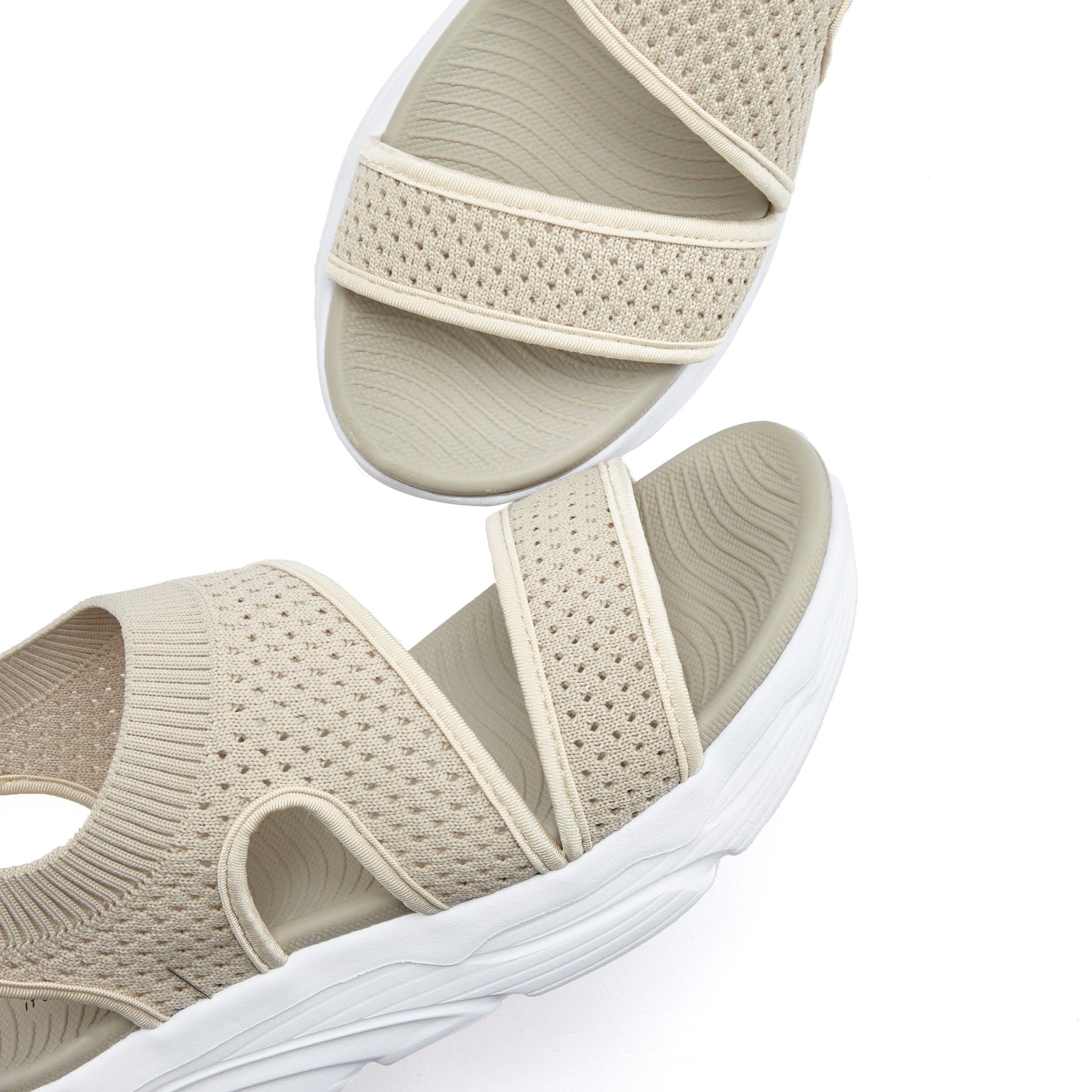 Lascana Sandalen Zomerschoen Sandalette, zomerschoen van elastisch textiel bijzonder licht VEGAN