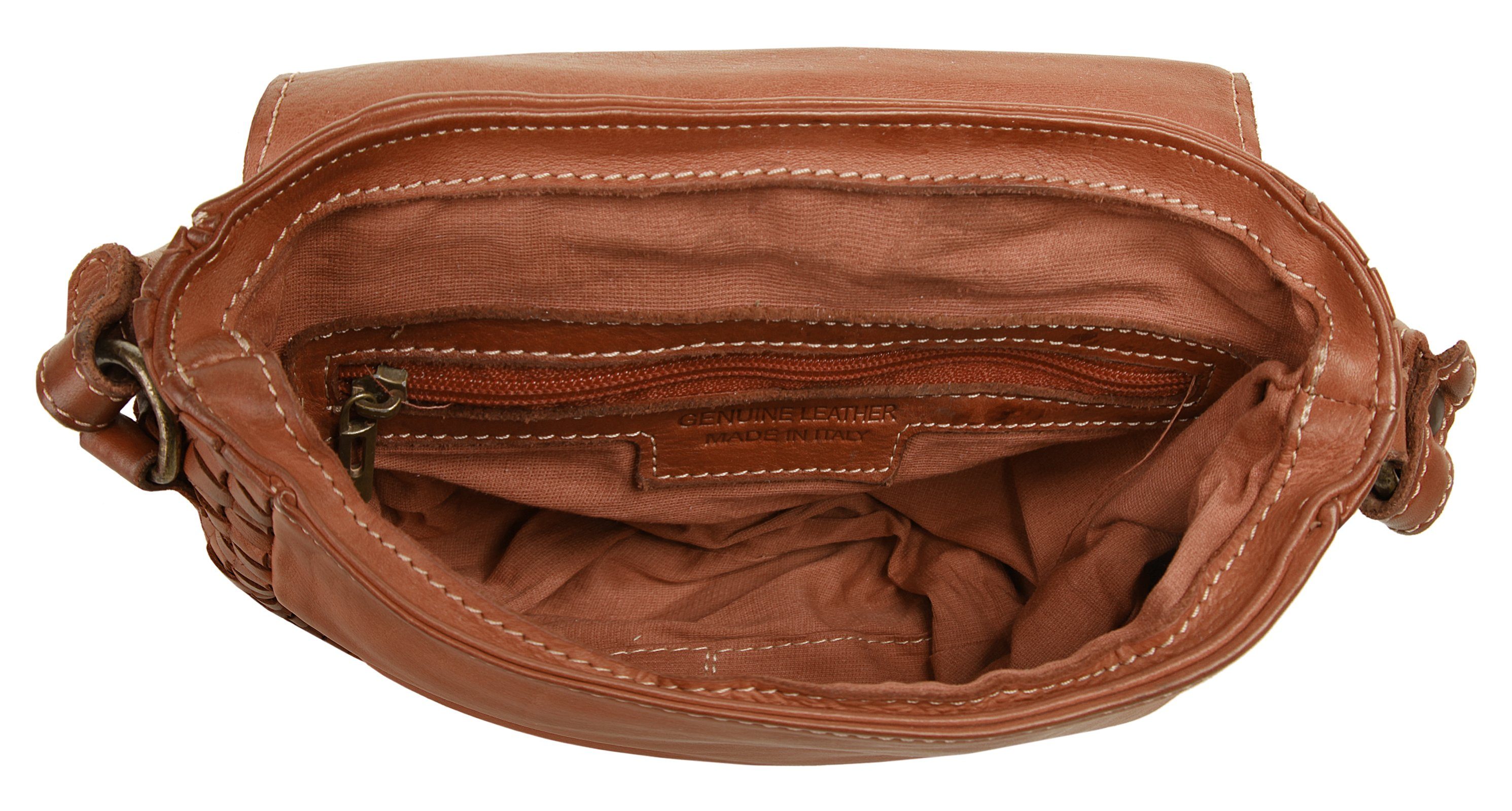 Cluty Schoudertas echt leer, made in italy