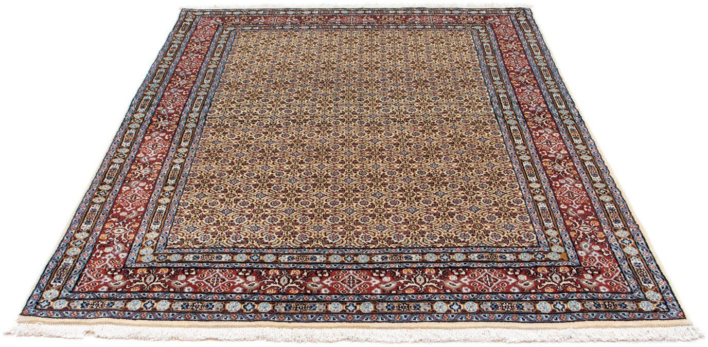 morgenland Wollen kleed Moud medaillon beige 198 x 143 cm Uniek exemplaar met certificaat