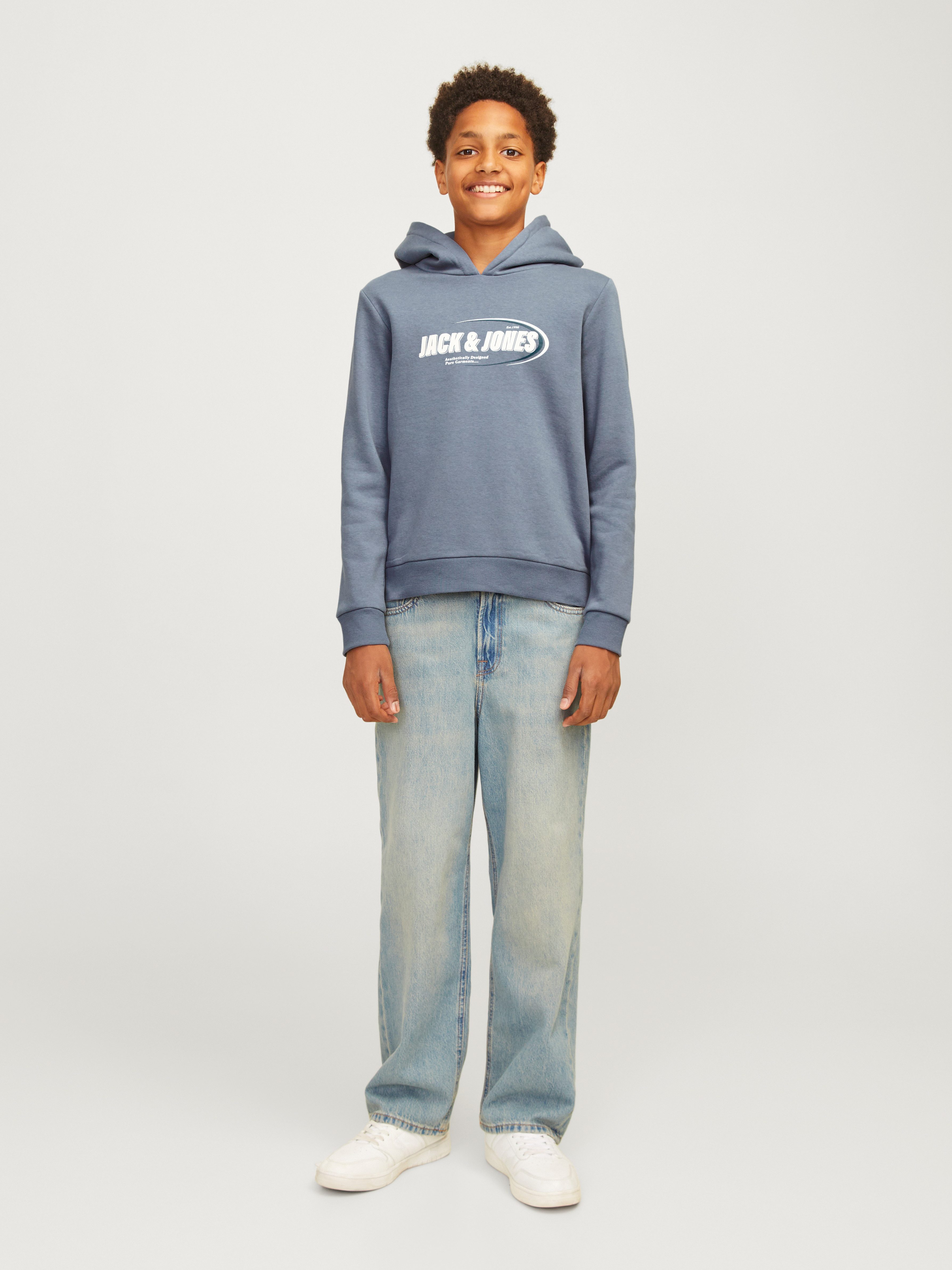 Jack & Jones Junior Hoodie JCORAY BRANDING SWEAT HOOD FST JNR