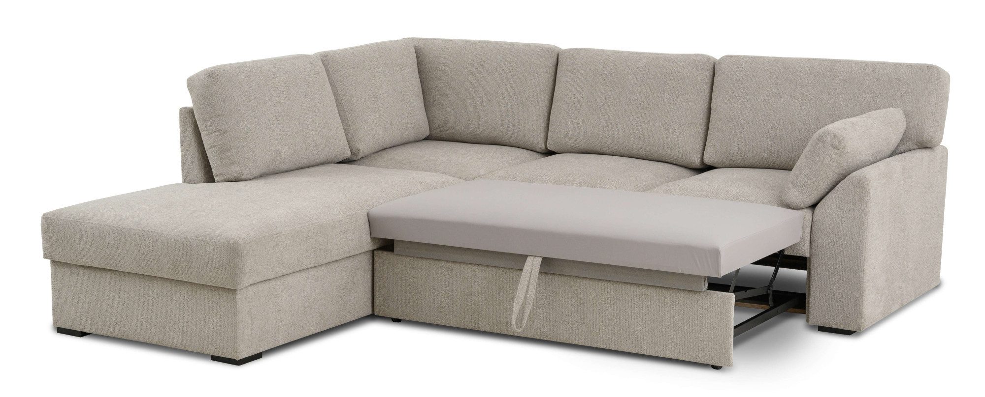 Home affaire Hoekbank Citry Breedte 242 cm, chenille, bedfunctie, bedlade, L-vorm (304-delig)