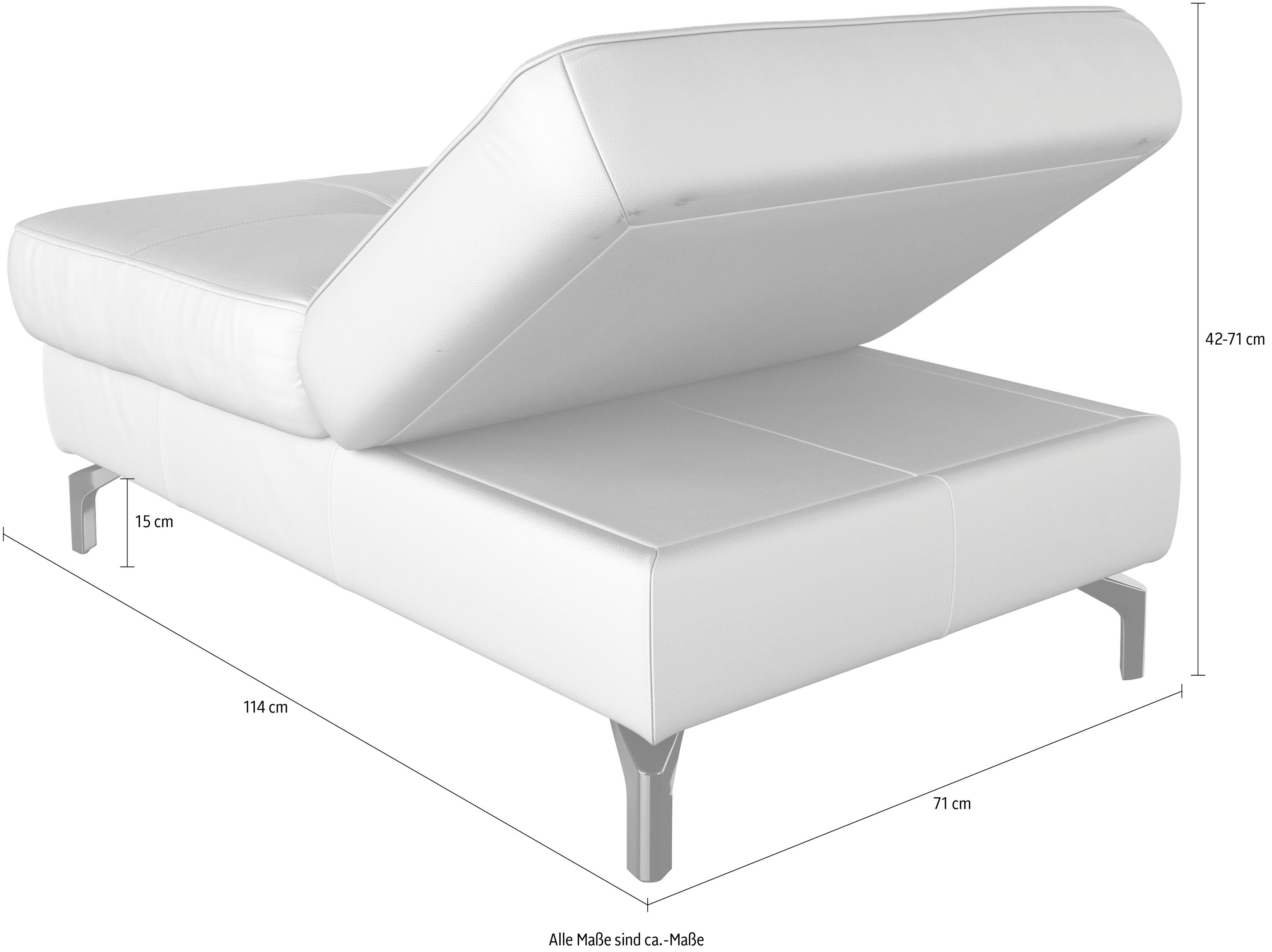 sit&more Hocker Bendigo met inklapfunctie, bodemvrijheid 15 cm, naar keuze in 2 pootkleuren