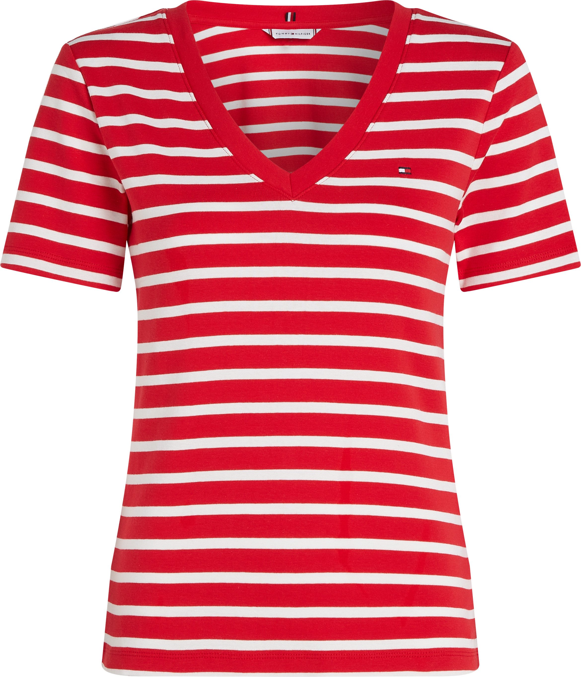 Tommy Hilfiger T-shirt SLIM CODY V-NK SS met geborduurd logo