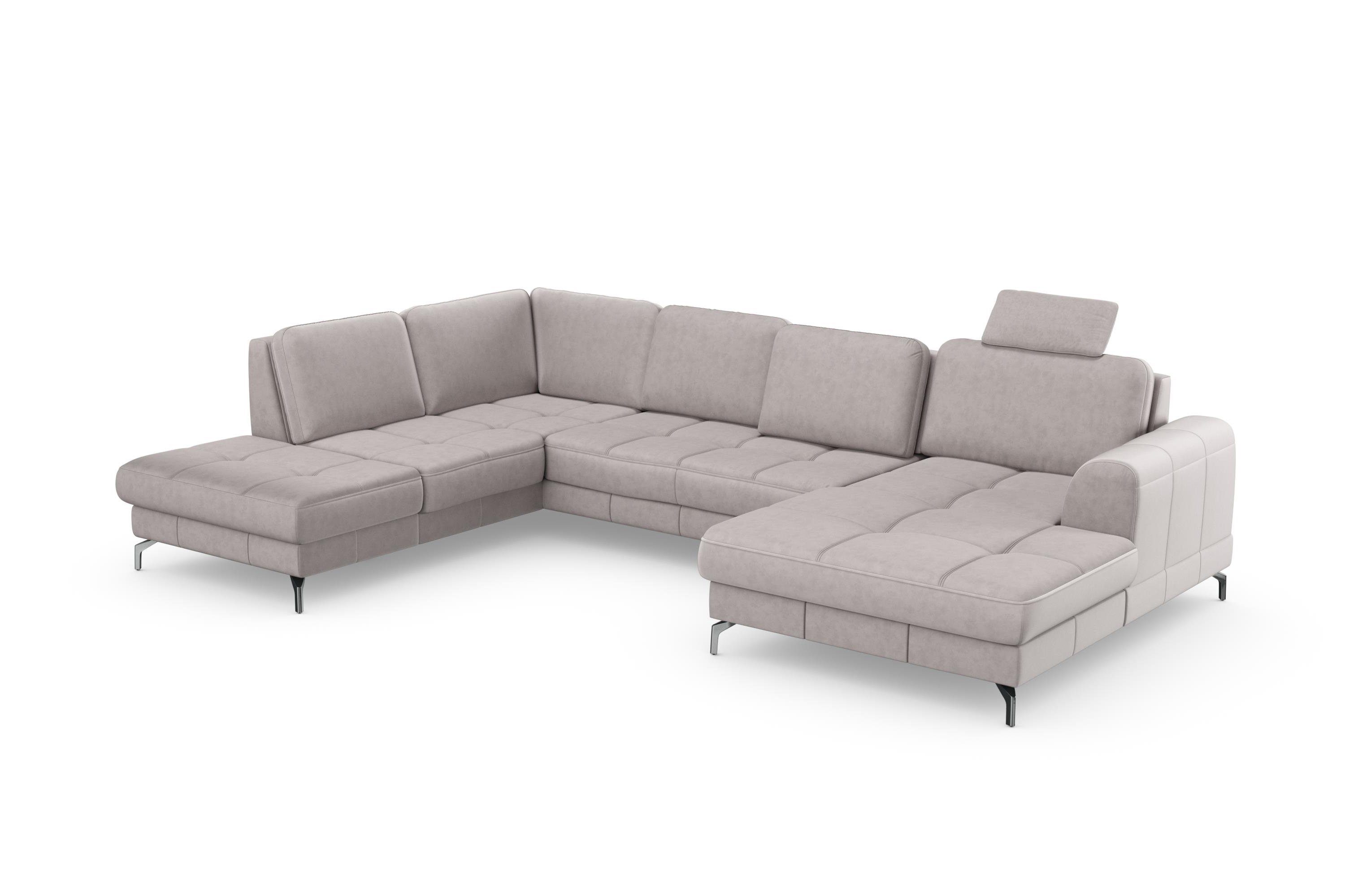 sit&more Zithoek Bendigo U-vorm inclusief zitdiepteverstelling, bodemvrijheid 12 cm, in 2 pootkleuren