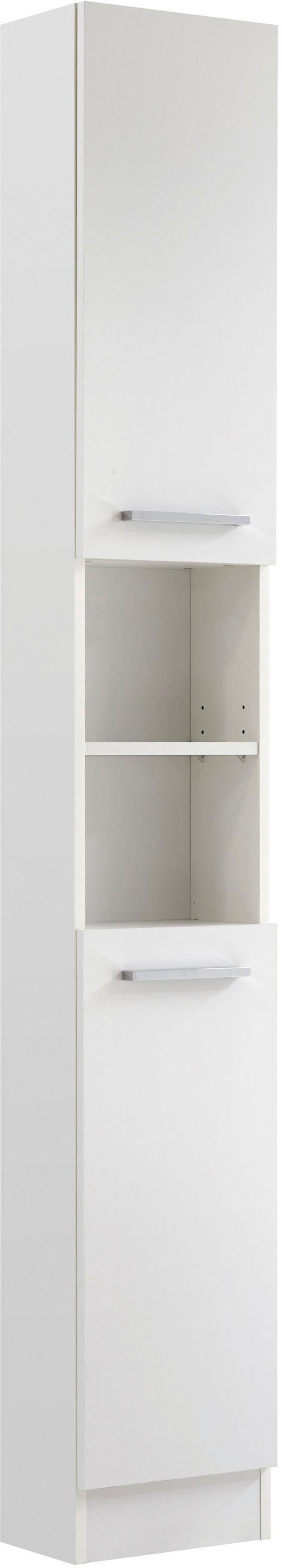 Saphir Hoge kast Quickset 335 badkamerkast 30 cm breed, 2 deuren, 1 nis, 3 planken
