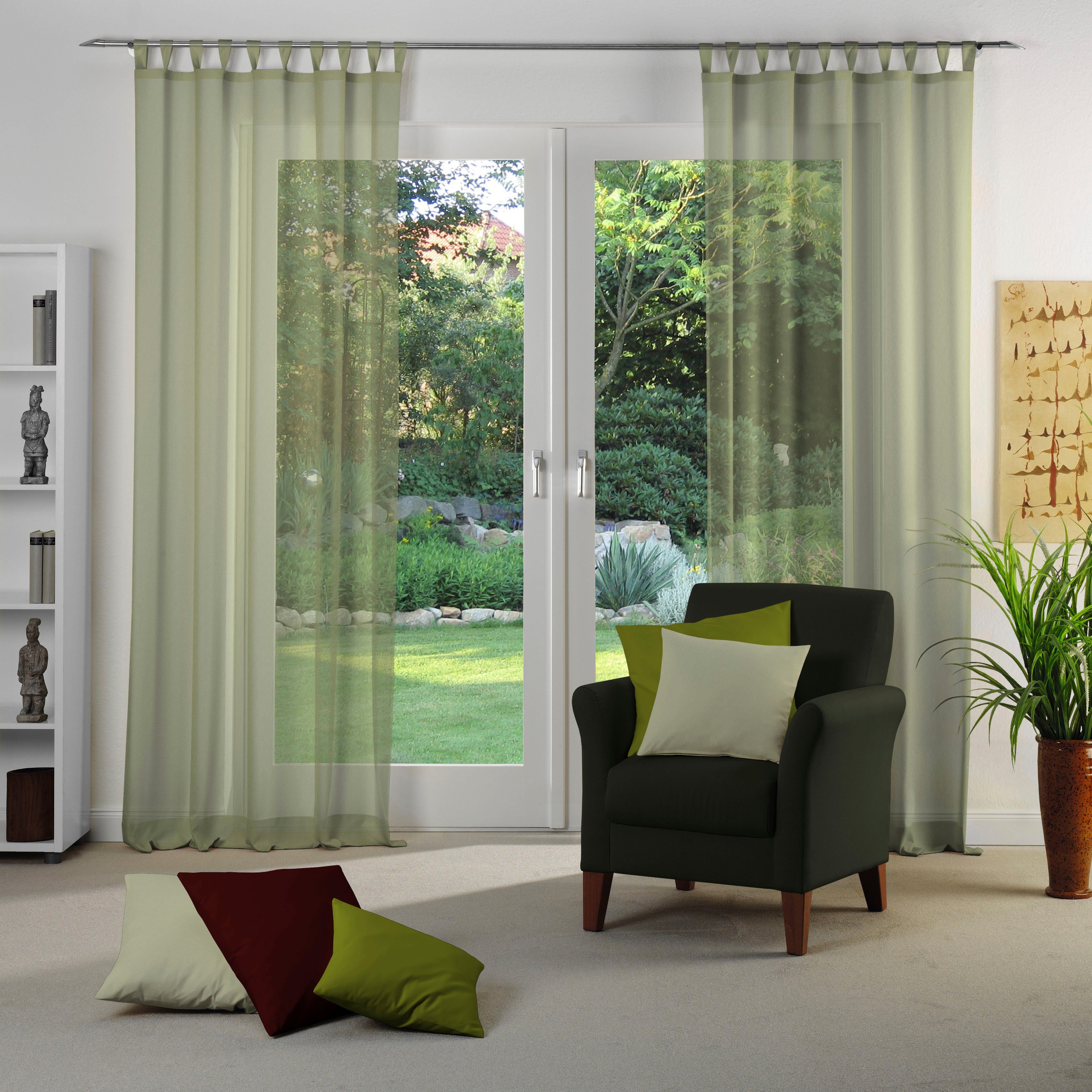 andas Gordijn Elby 1 transparant, basic, monochroom, tot 295 cm lengte (1 stuk)