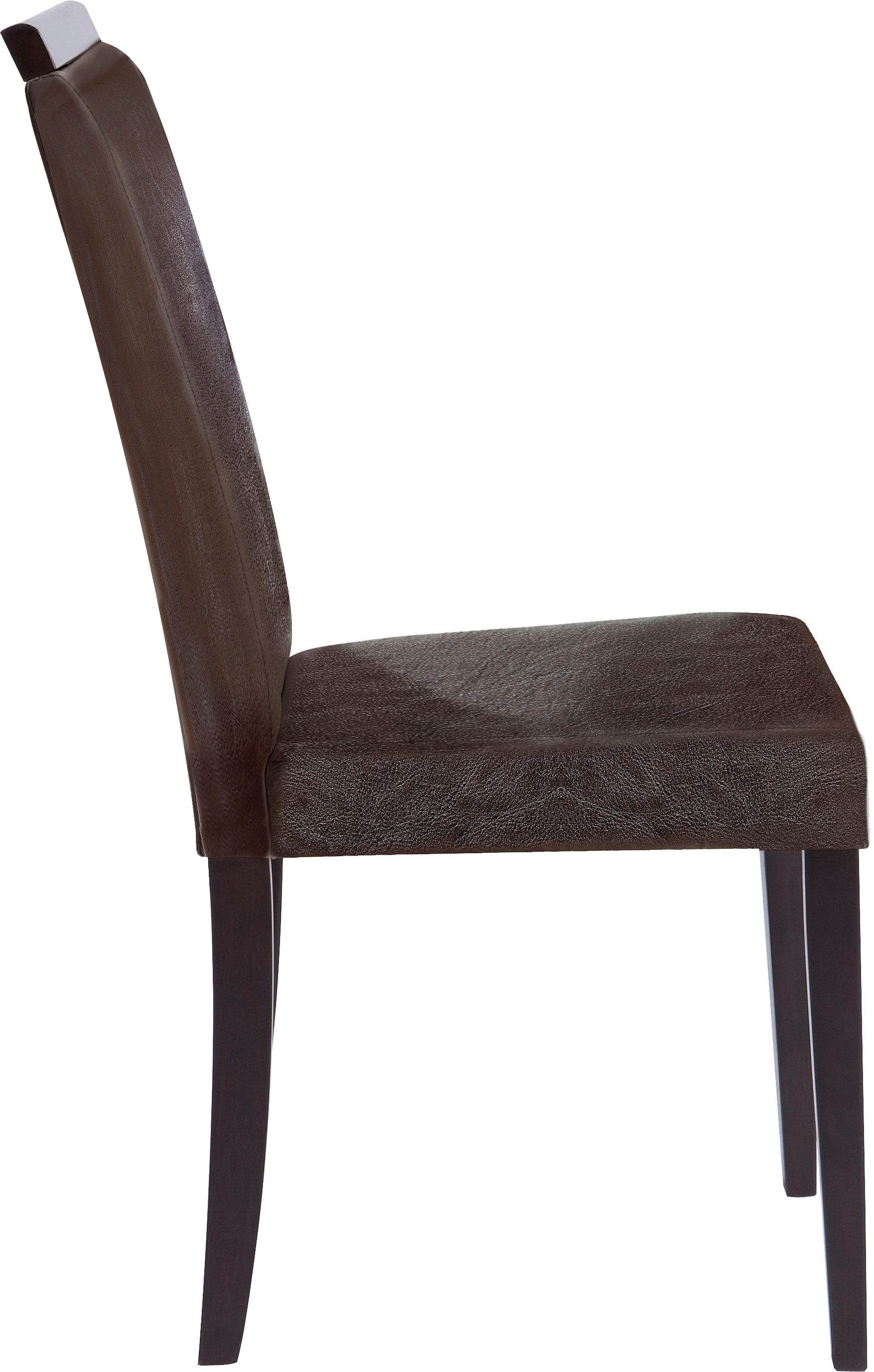 Home affaire Eetkamerstoel Genova van mooi imitatieleer, in verschillende kleuren, zithoogte 46 cm (set, 2 stuks)