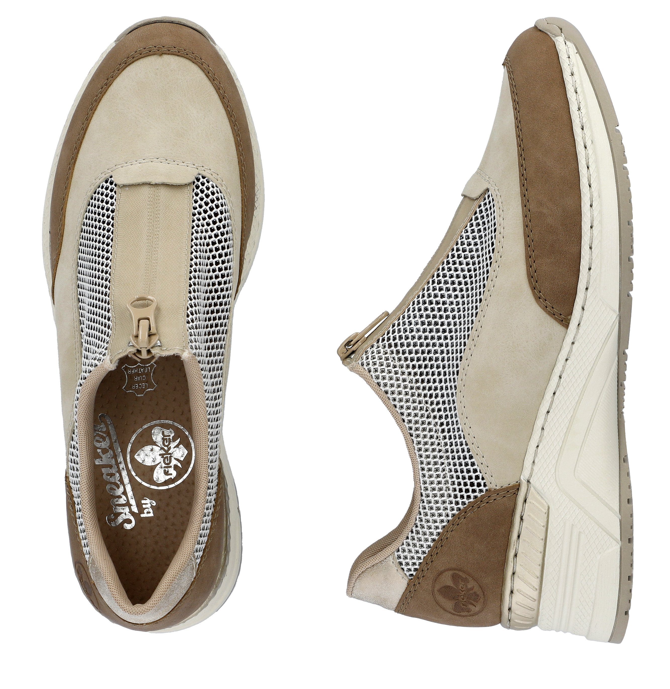Rieker Plateausneakers Slipper, vrijetijdsschoen met verwijderbare binnenzool