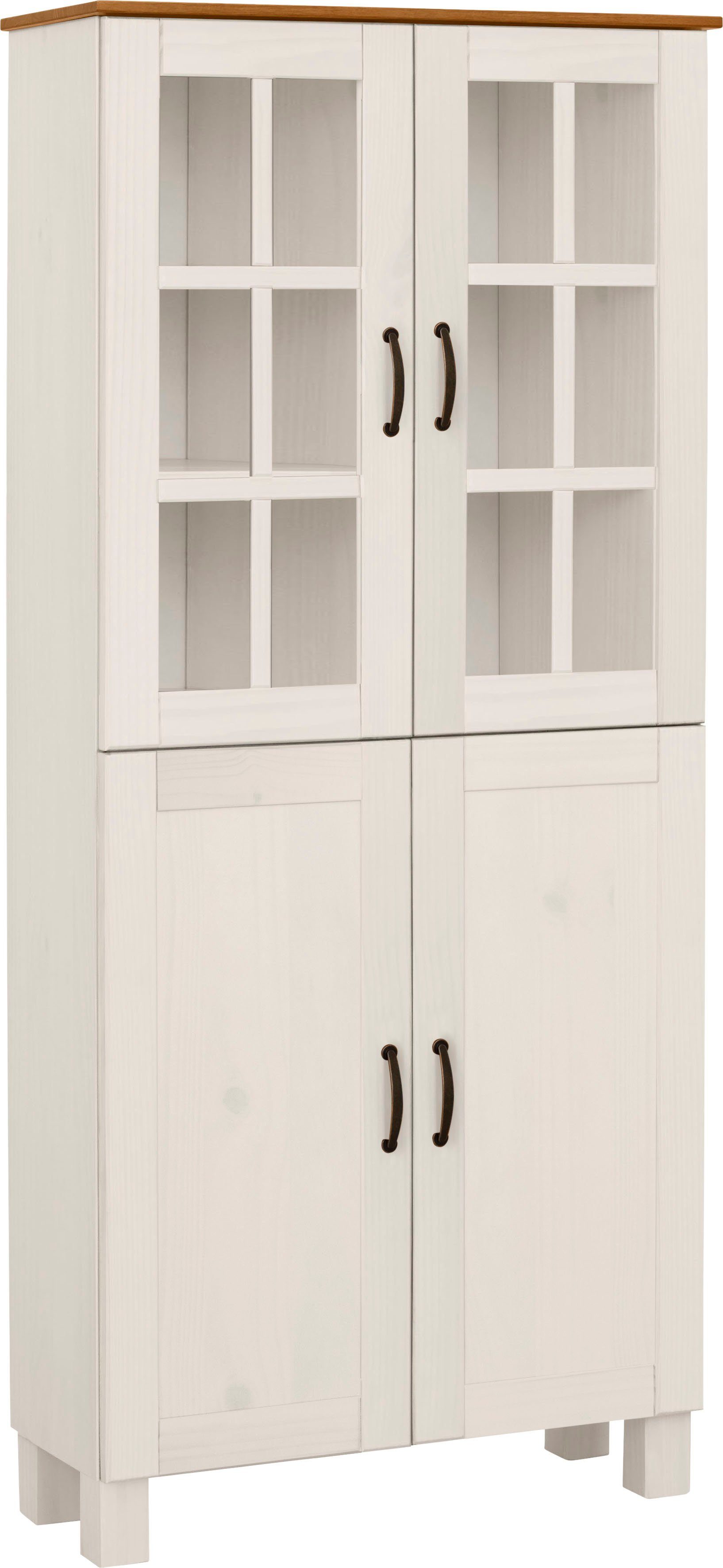 Home affaire Hoge kast Rodby Massief, FSC®-gecertificeerd hout, breedte 75 cm, hoogte 170 cm