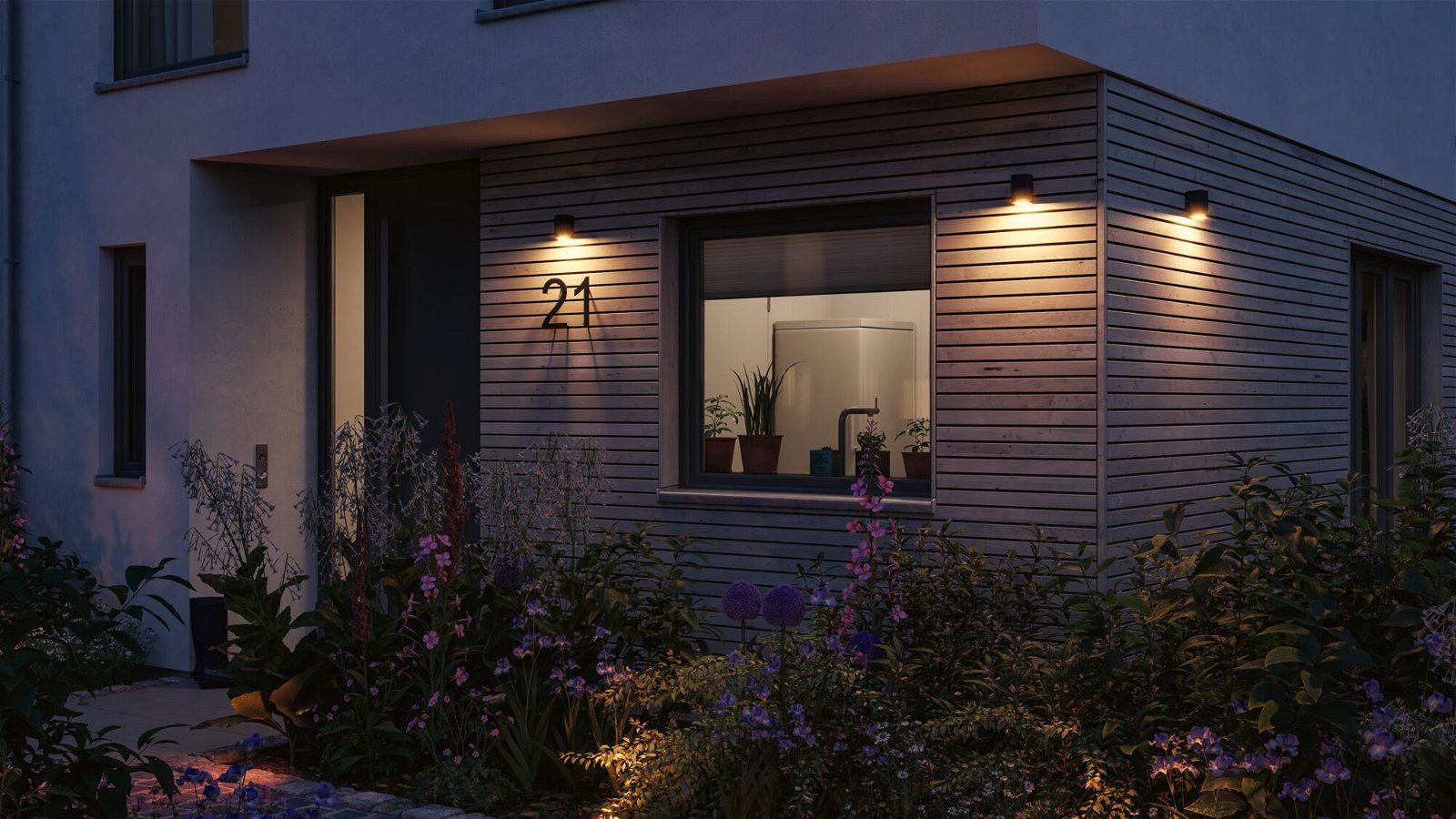 Paulmann Led-wandlamp voor buiten Flame IP44 vierkant 58x103mm 2200K 4W 265lm 230V 75° Metaal (1 stuk)
