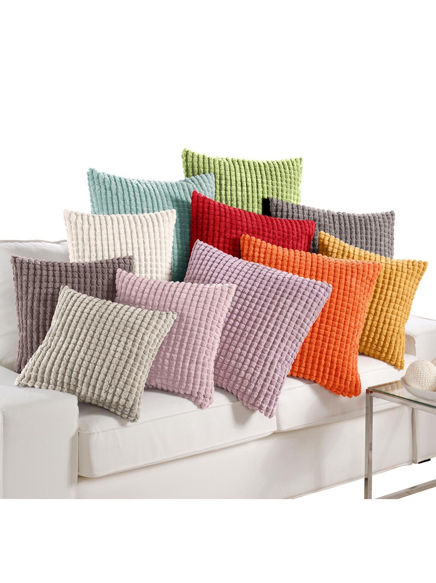 OTTO Kussenhoes (2 stuks) sierkussens maat 1 40x40 cm grijs