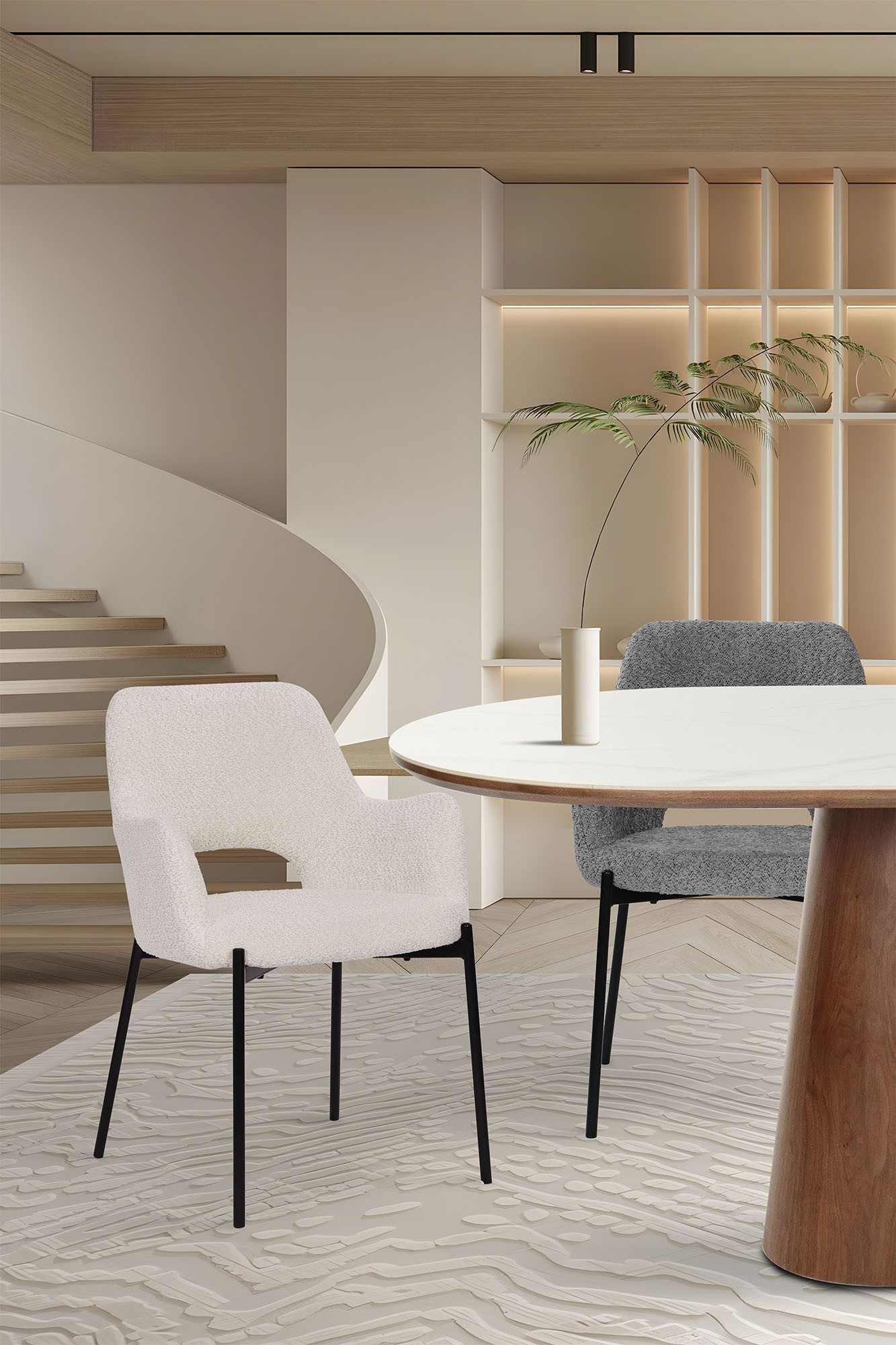 SIT Stoel met armleuningen met rug cut-out (set, 2 stuks)