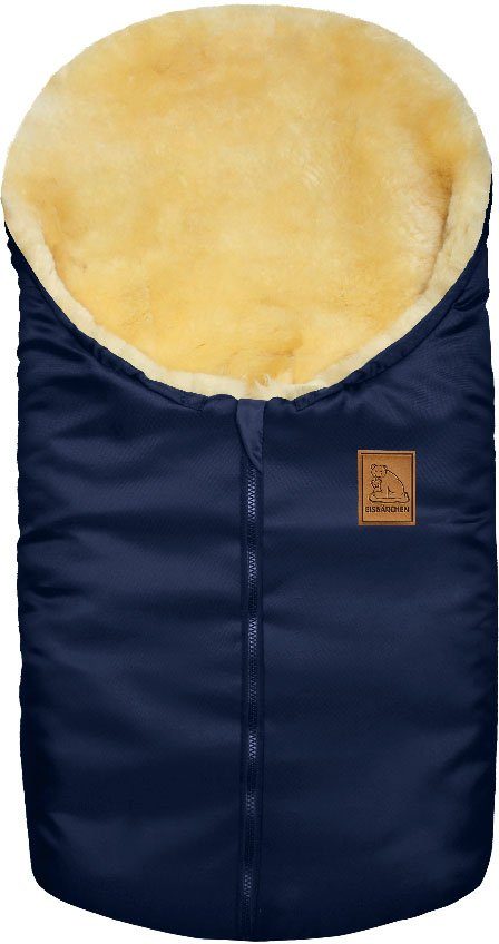 Heitmann Felle Voetenzak Ijsbeertjes - kleine Wintervoetenzak met echte lamsvacht, voor babyzitje,...