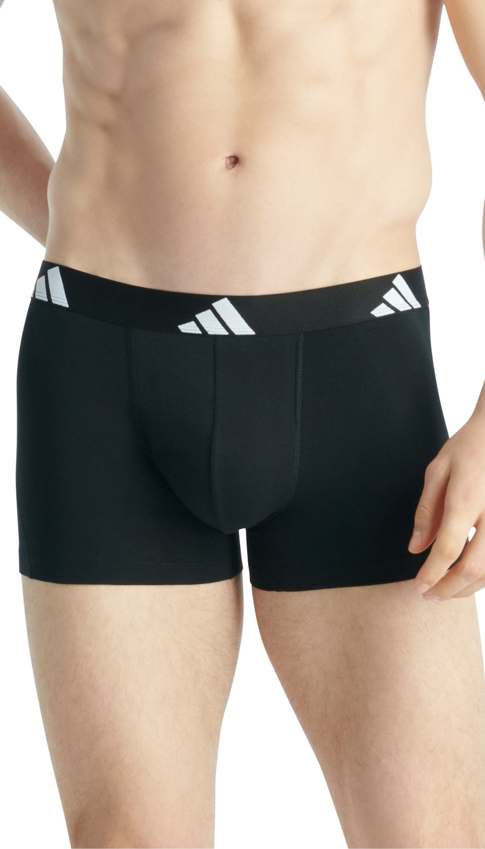 adidas Sportswear Trunk Active Flex Cotton met elastische logoband (Set van 3)