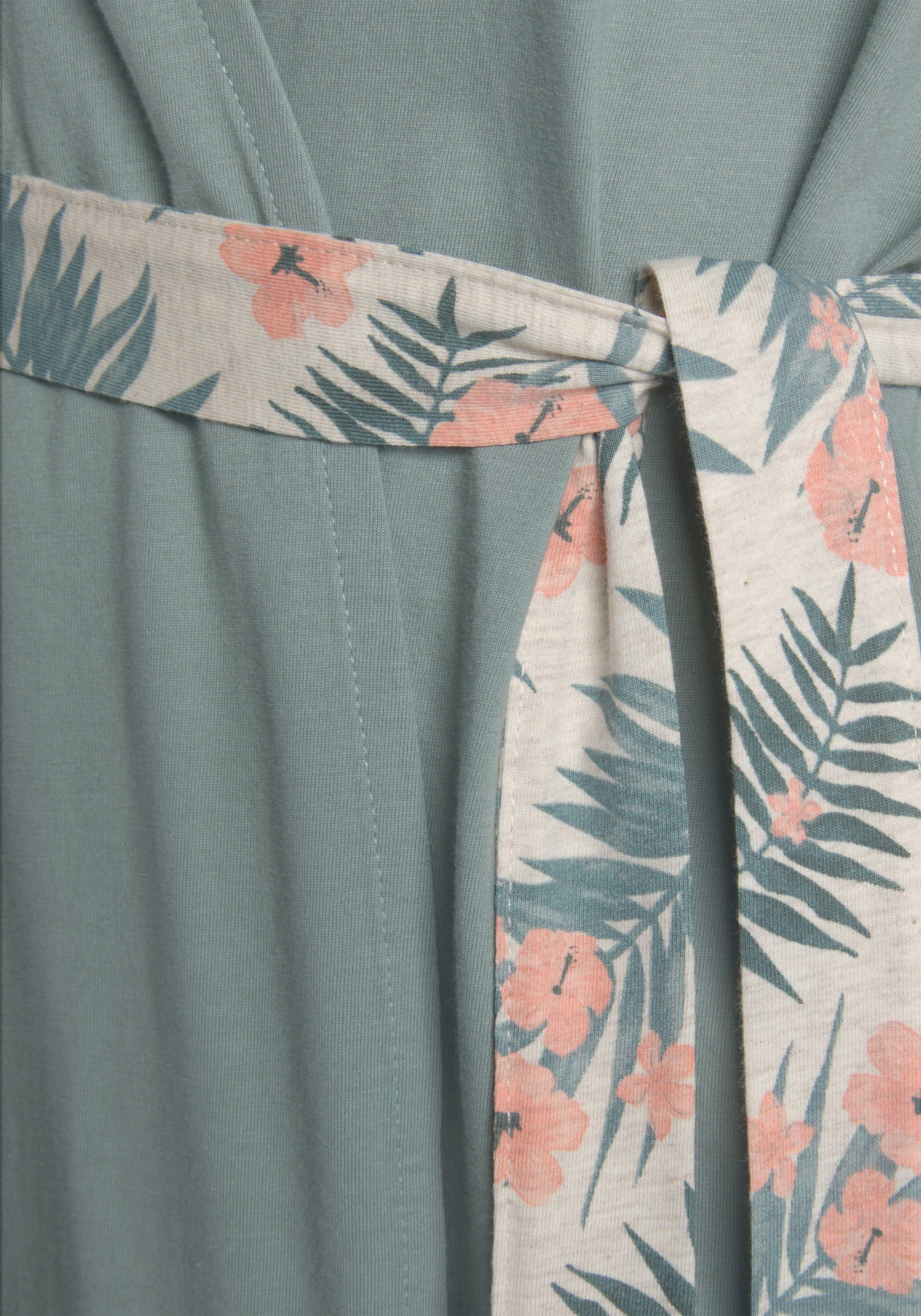 Lascana Kimono in uni en print all-over