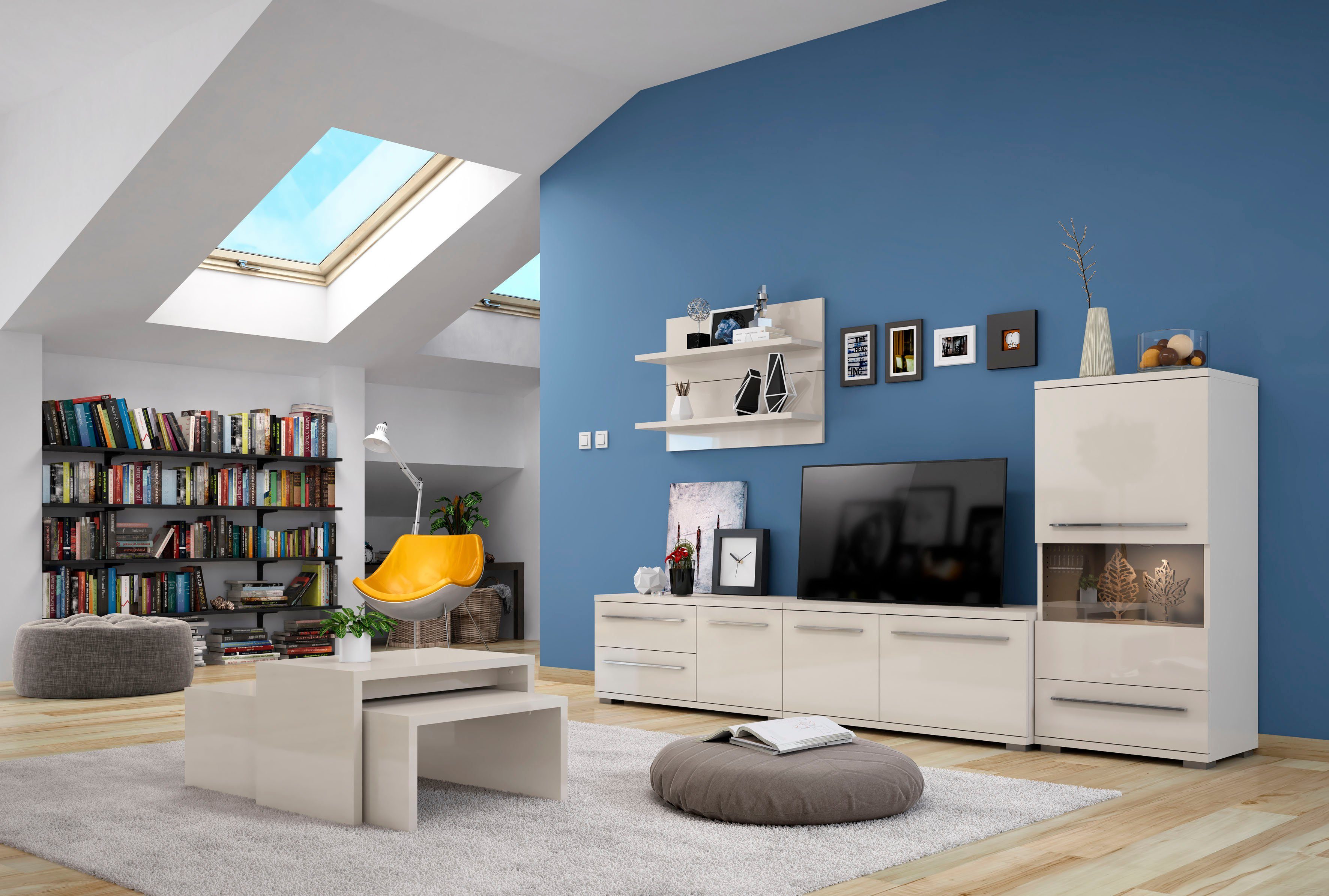 Places of Style Tv-meubel Piano UV gelakt, met soft close-functie