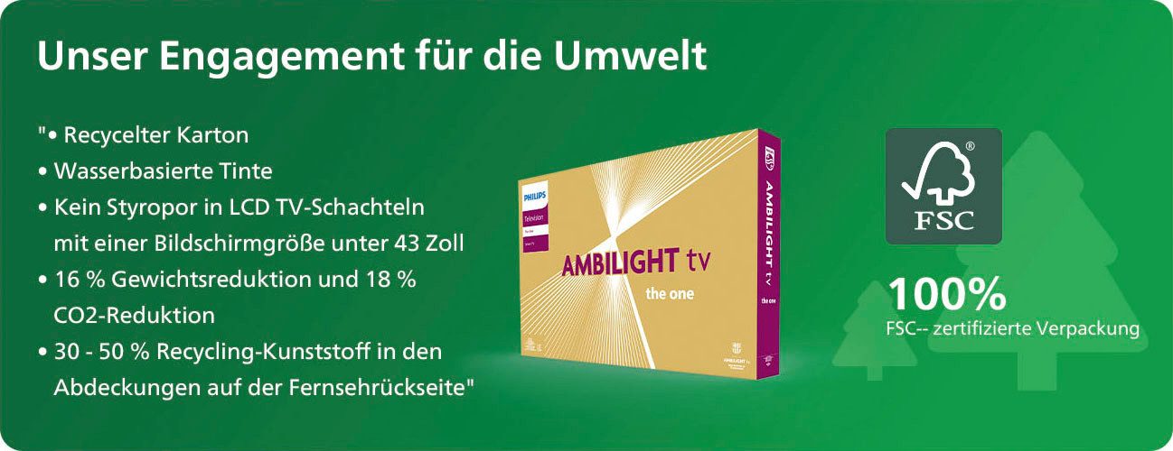 Philips Led-TV, 189 cm / 75", 4K Ultra HD, Smart TV