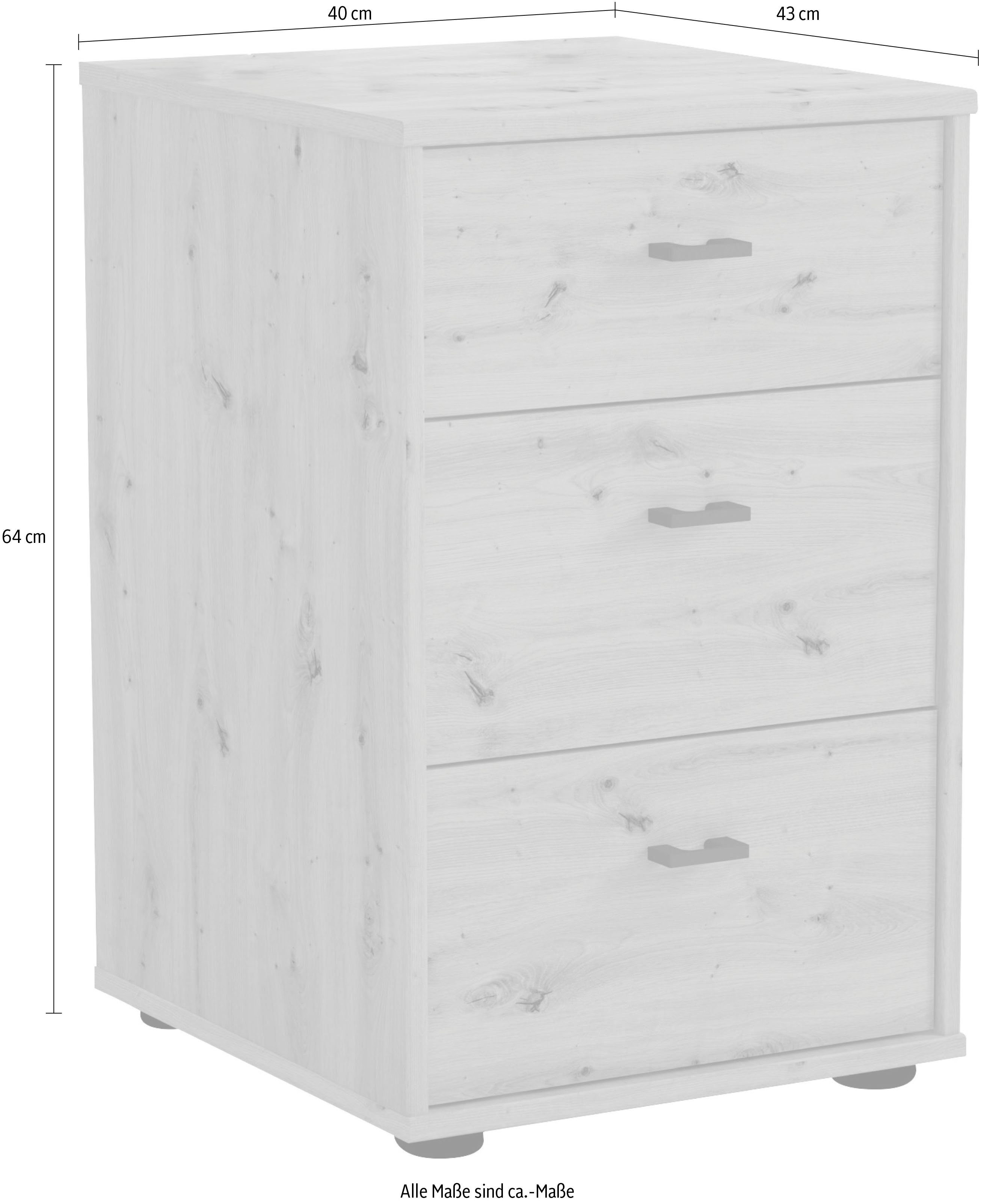WIEMANN Nachtkastje Rialto in boxspringhoogte, voorgemonteerd (set, 2 stuks)