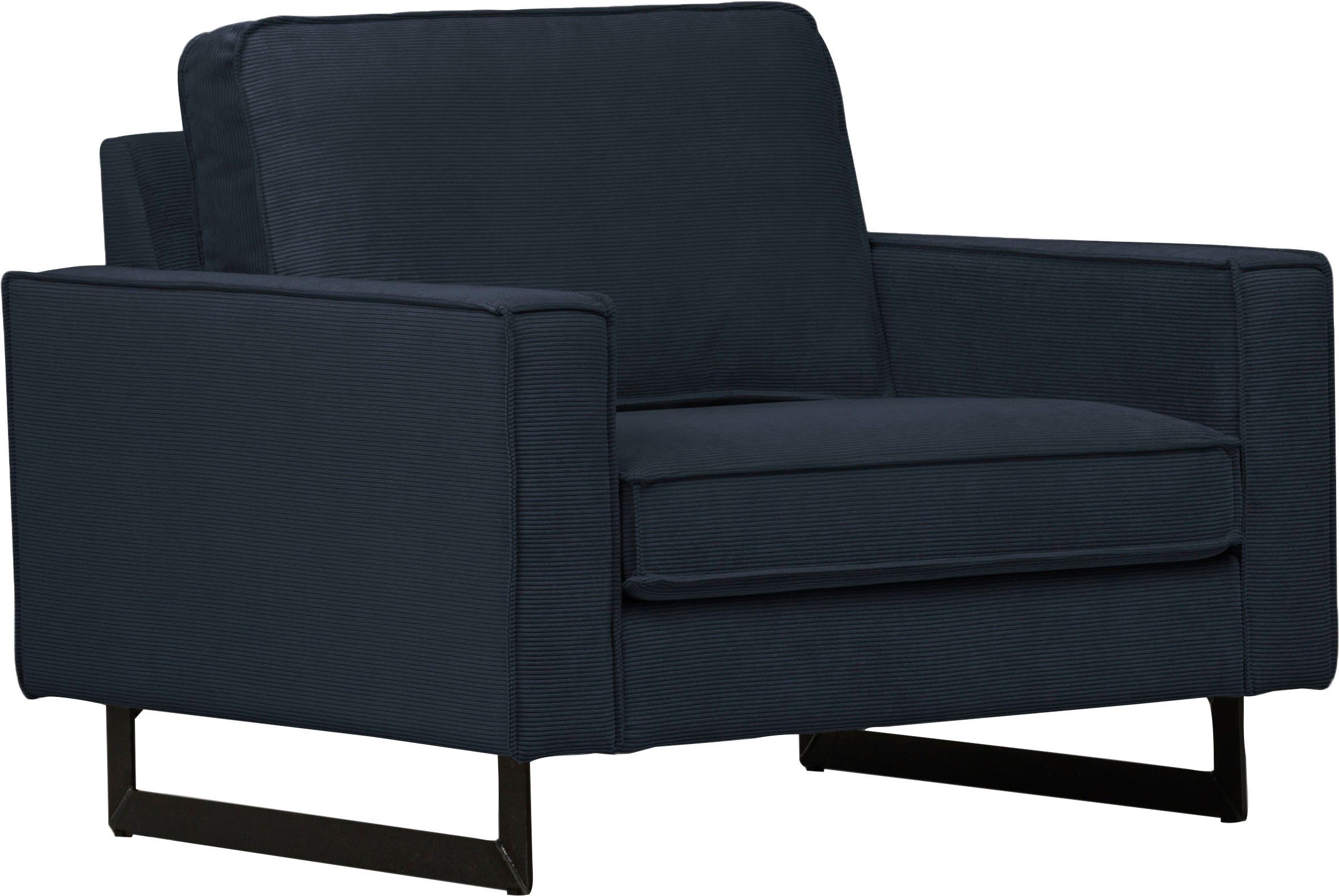 Places of Style Loveseat Pinto 105 cm, cord, chenille, leerlook (set)