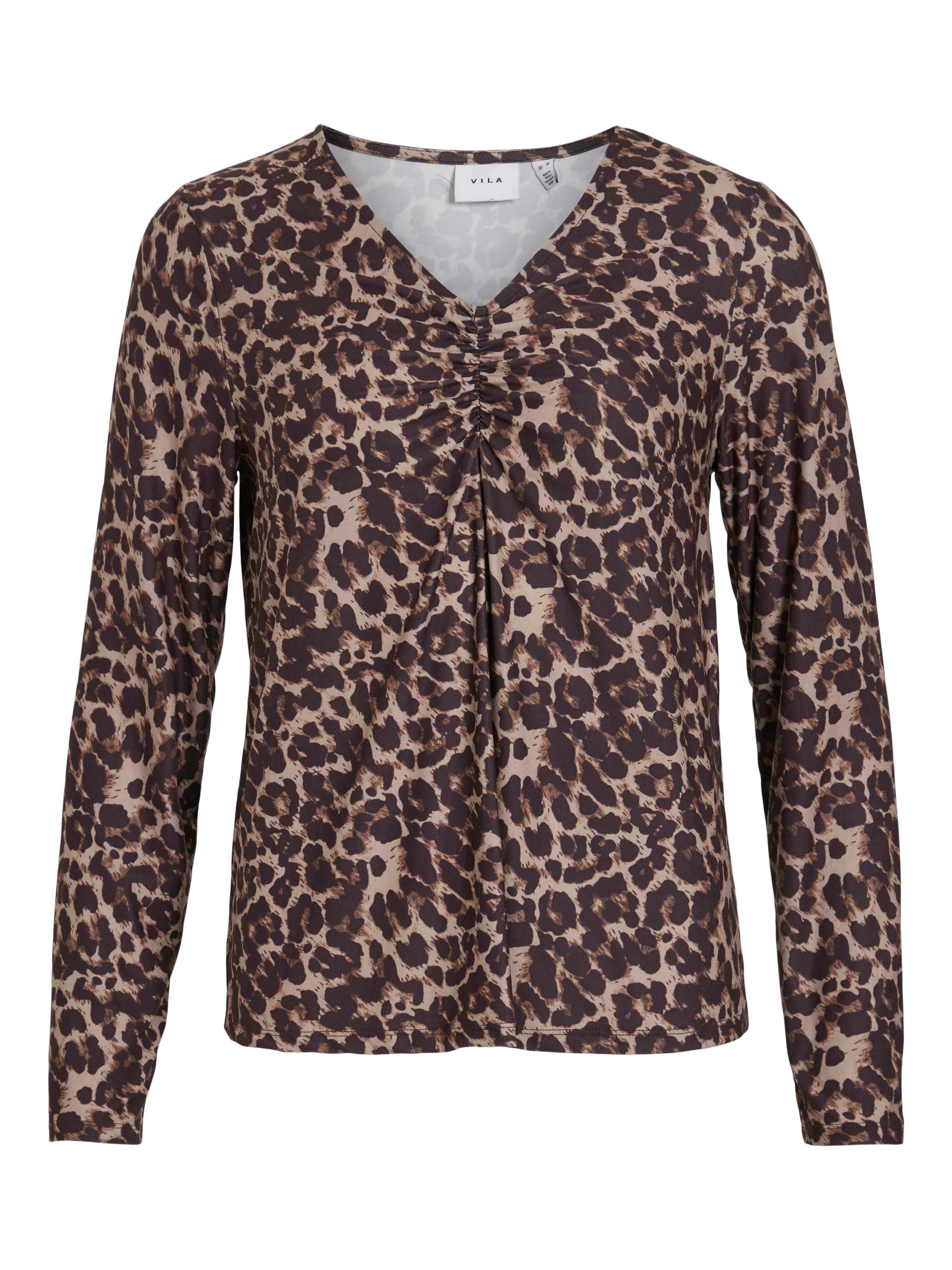 Vila Shirt met V-hals VILEOA V-NECK L/S TOP - NOOS