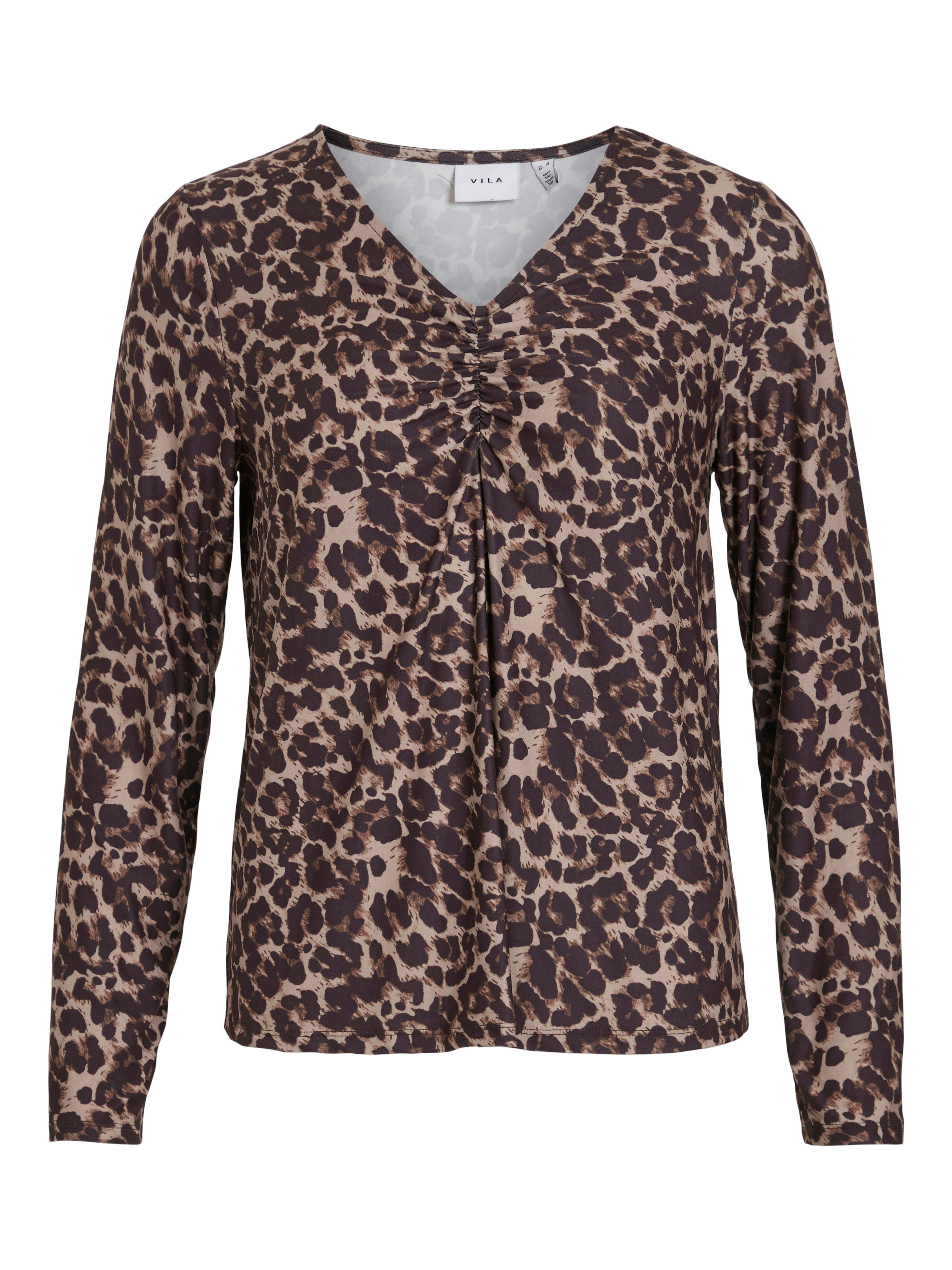Vila Shirt met V-hals VILEOA V-NECK L S TOP NOOS