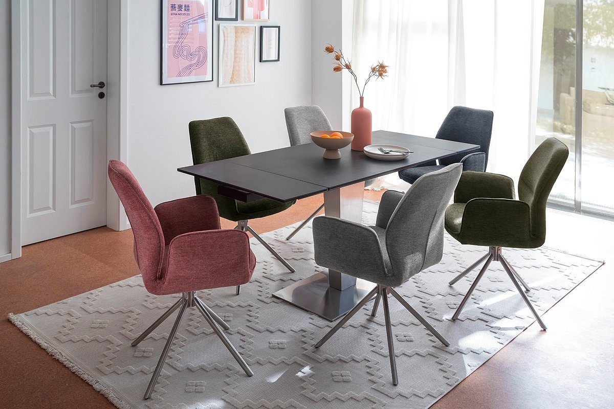 MCA furniture Eetkamerstoel Greyton (2-set), draaibaar 180°, belastbaarheid 120 kg, zithoogte ca. 50 cm