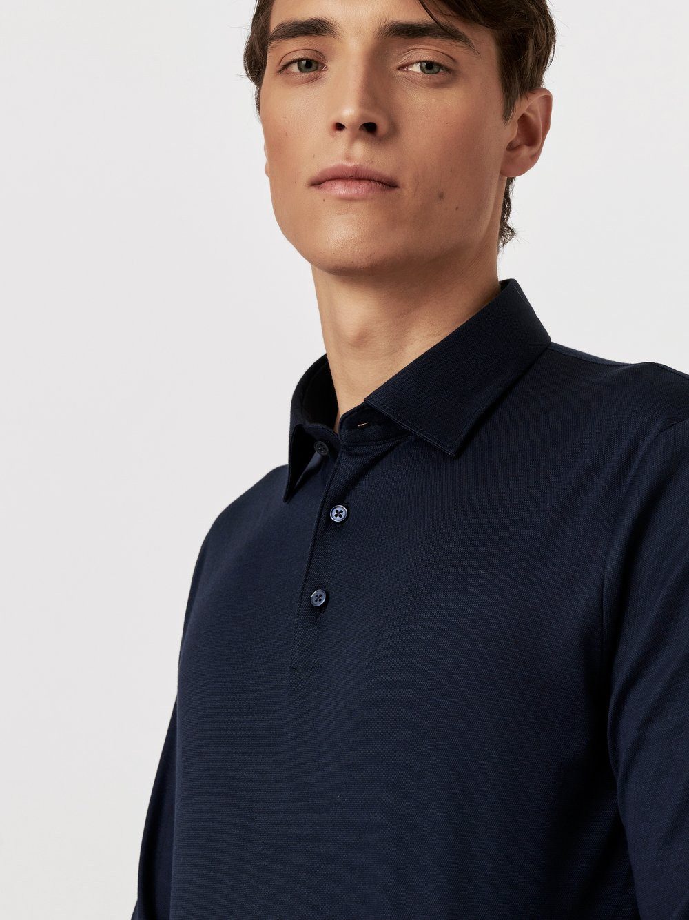 Desoto Poloshirt met lange mouwen Essentieel Polo Kent 1/1