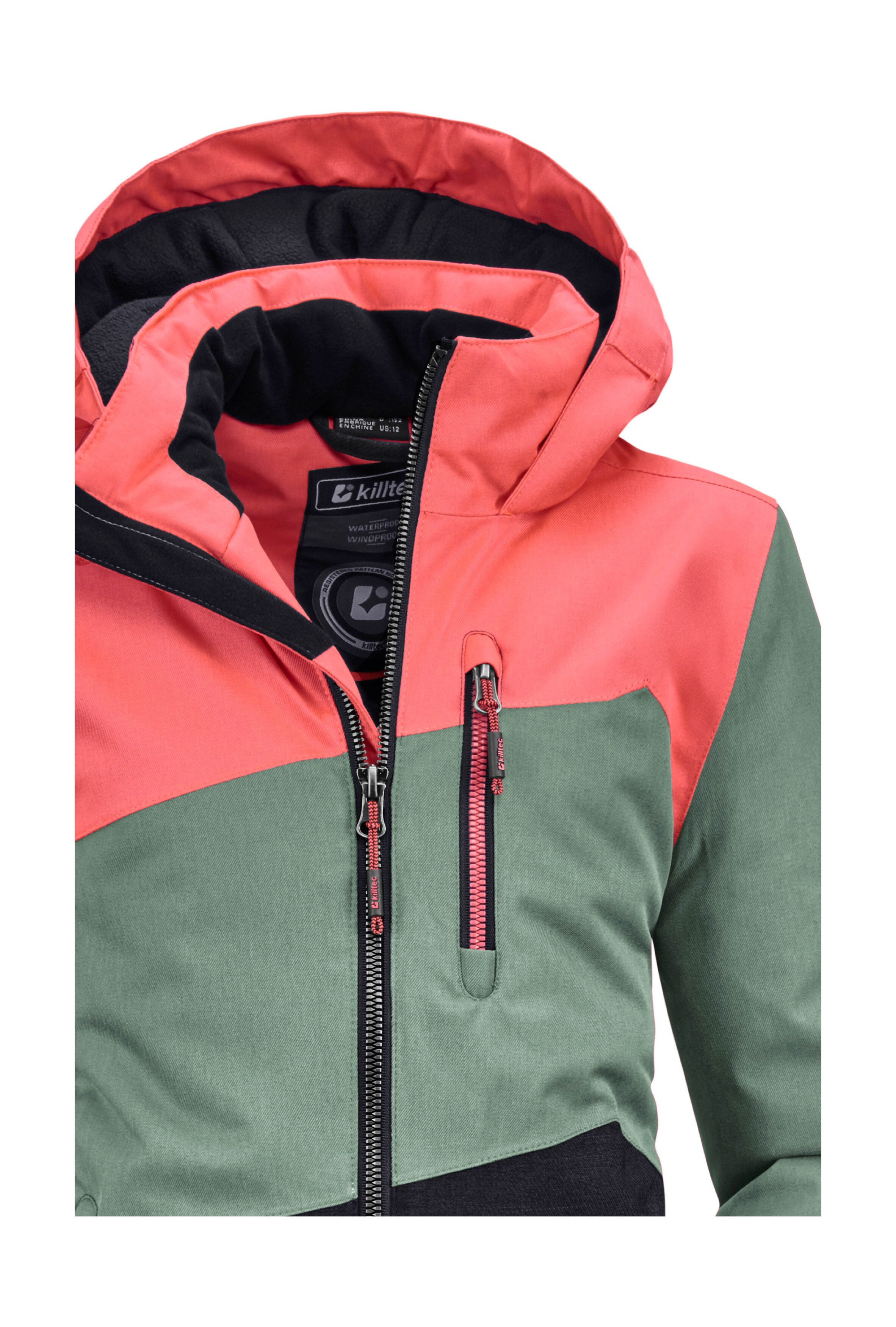 Killtec Outdoorjack Lynge GRLS JCKT B Waterdichte winterjas met capuchon, fleece, verstelbare mouwen