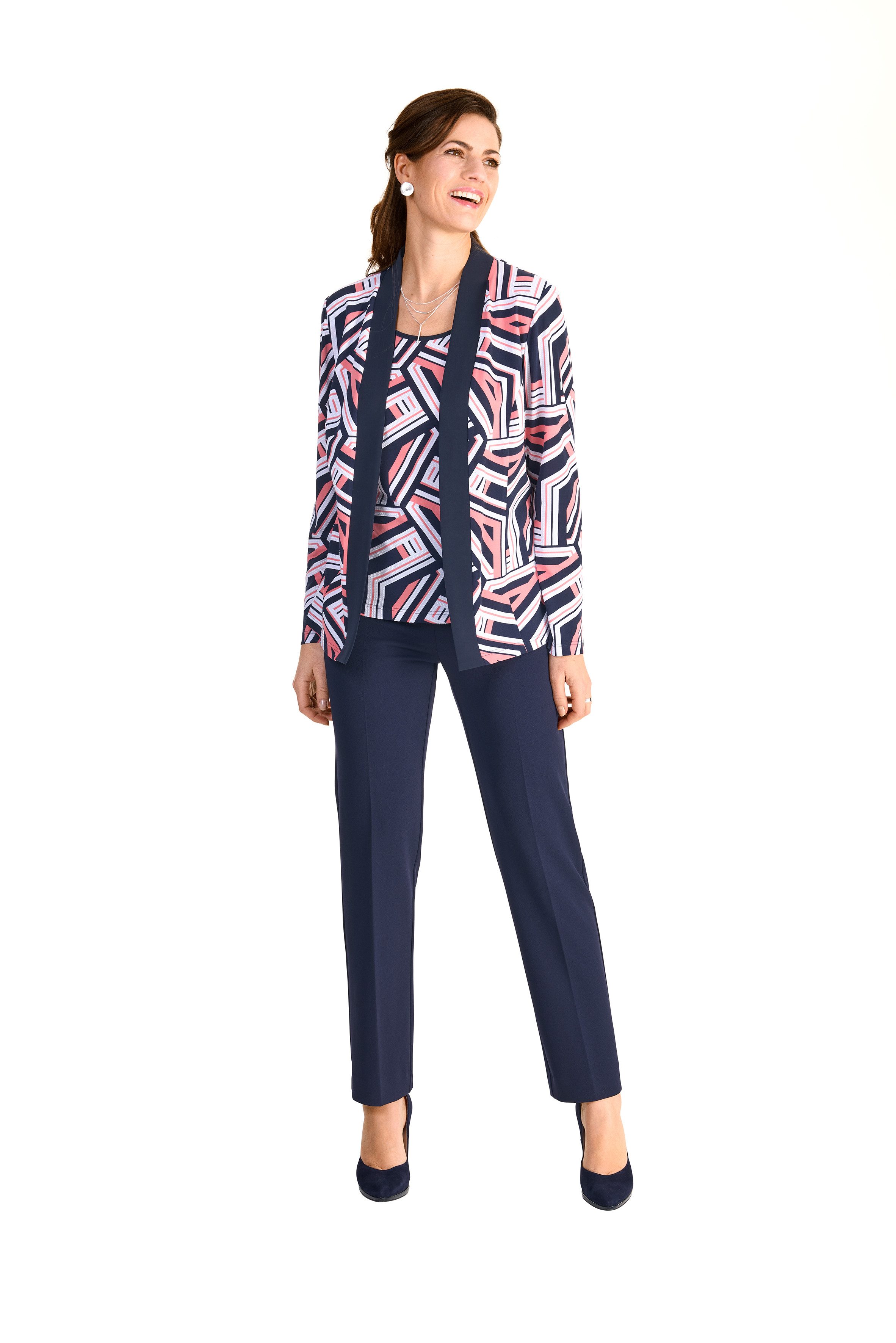 HERMANN LANGE Collection 2-in-1-shirt met lange mouwen met grafisch motief