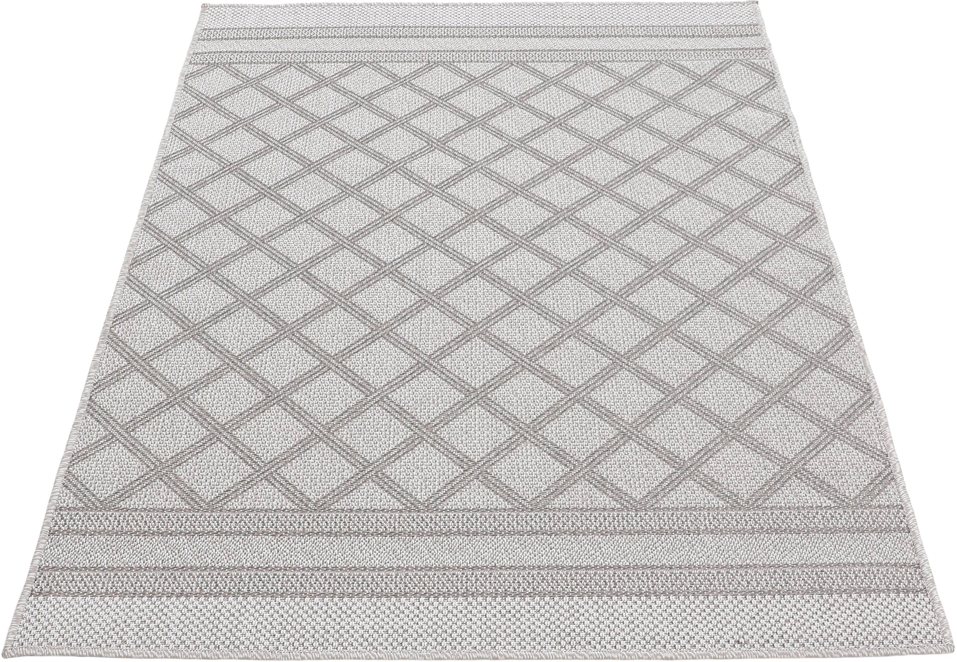 carpetfine Vloerkleed Boho 104 robust vlakweefsel, sisal look, uv-bestendig, buitenruimte