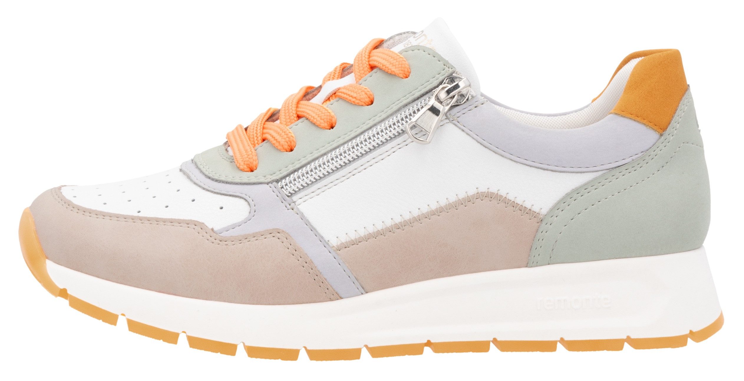Remonte Sneakers met sleehak , vrijetijdsschoen, halfschoen, veterschoen met gepolsterde schacht