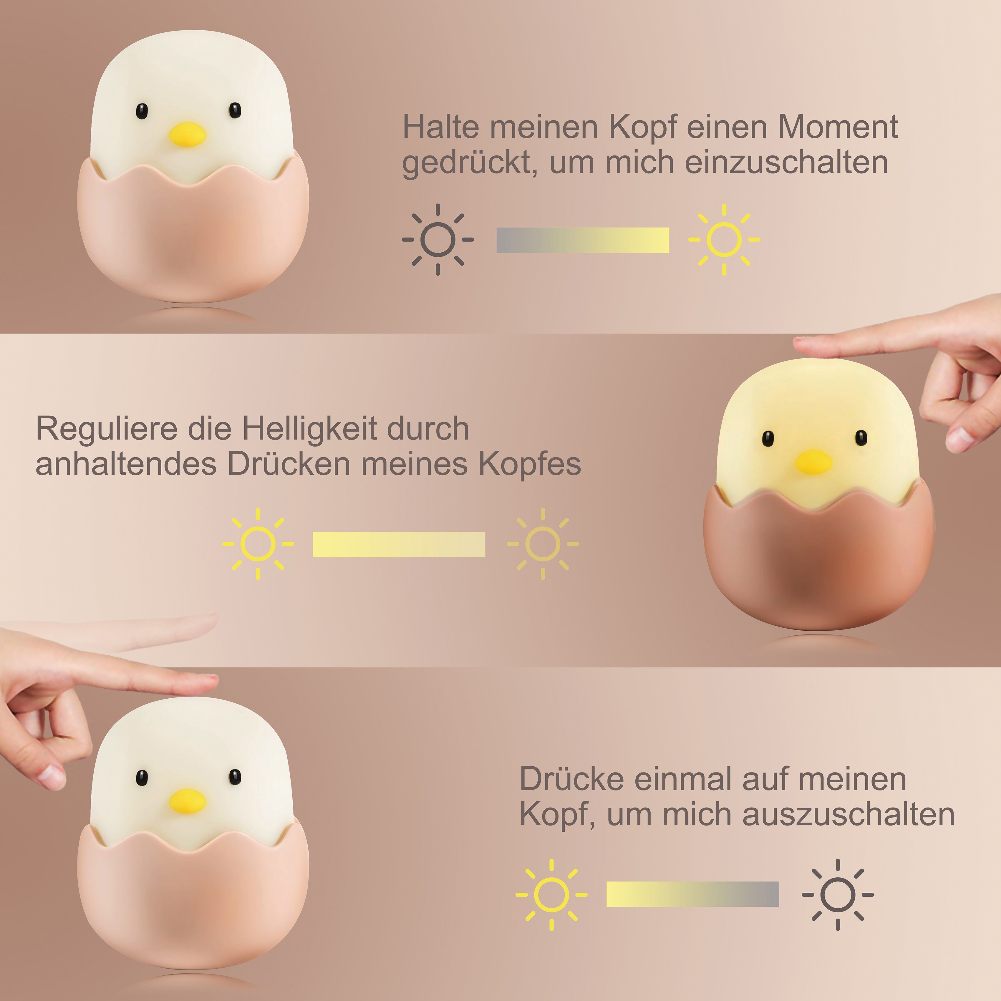 niermann Lednachtlampje Eggy Egg Nachtlicht Eggy Egg (1 stuk)