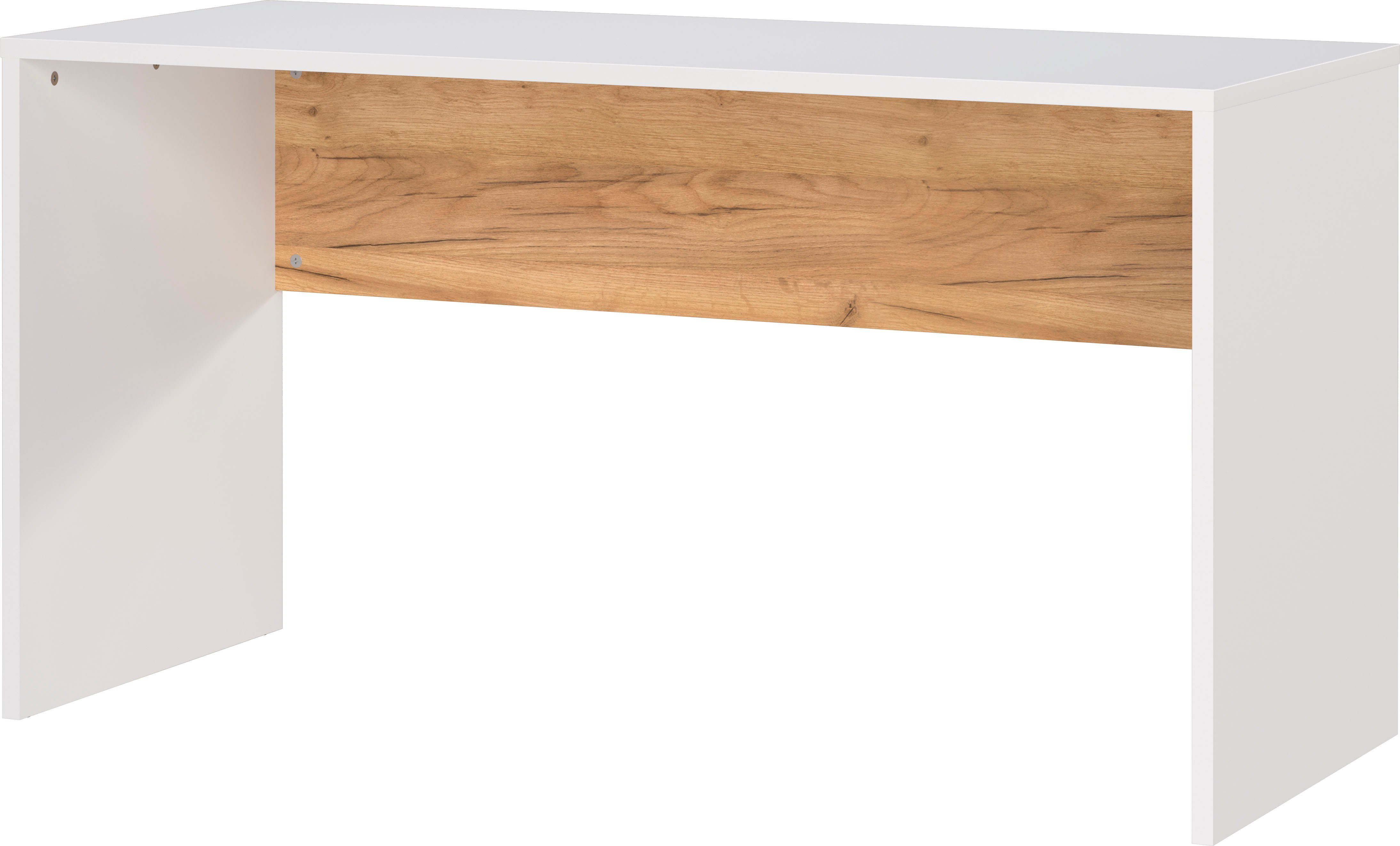 andas Bureau Njavve wangenbureau met kniepaneel , vrij plaatsbaar, breedte 140 cm, made in germany