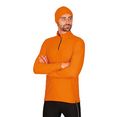 trigema sweatshirt met een ritssluiting oranje