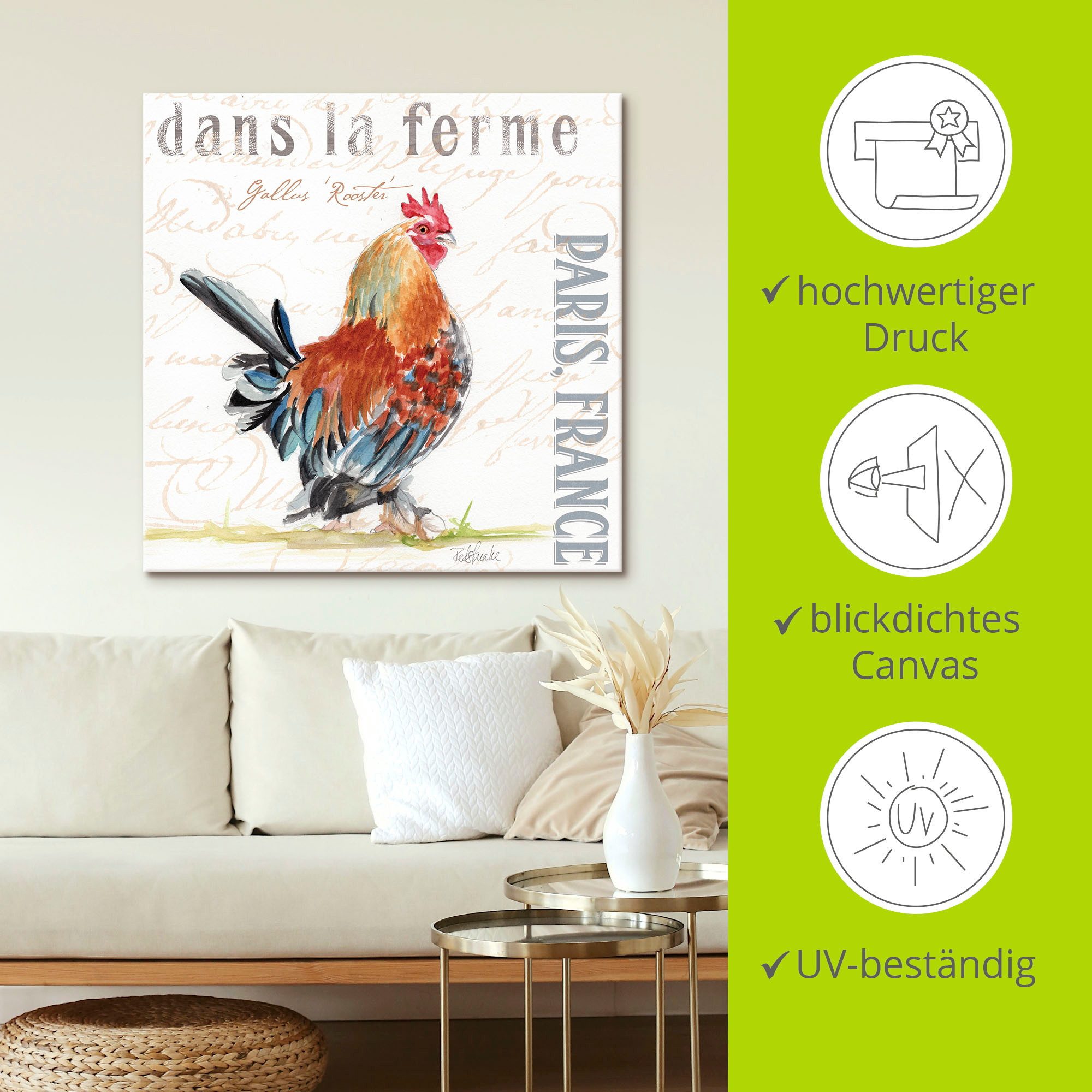 Artland Artprint op linnen De farm II gespannen op een spieraam