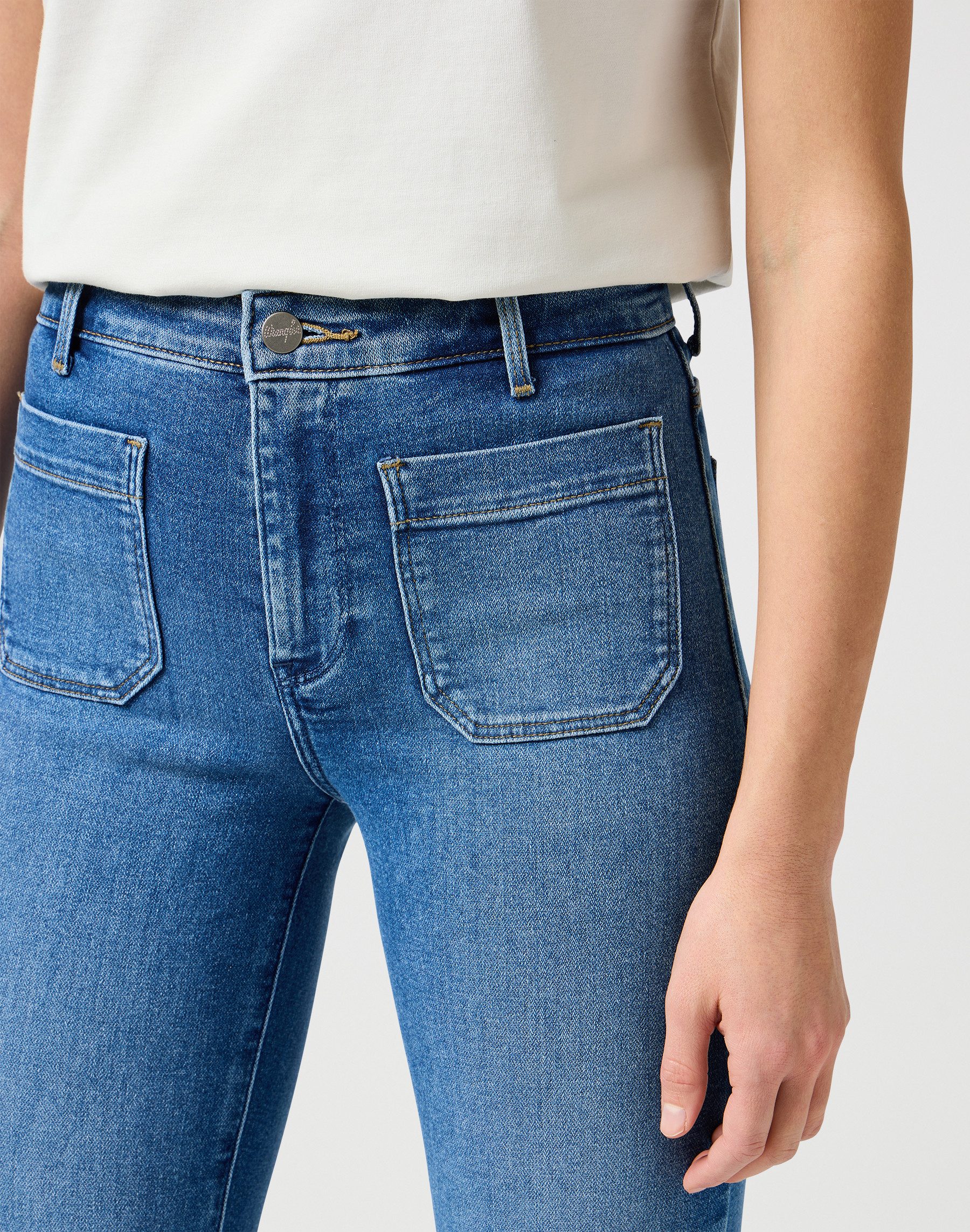 Wrangler Bootcut jeans Flare in retro-design met uitlopende pijp