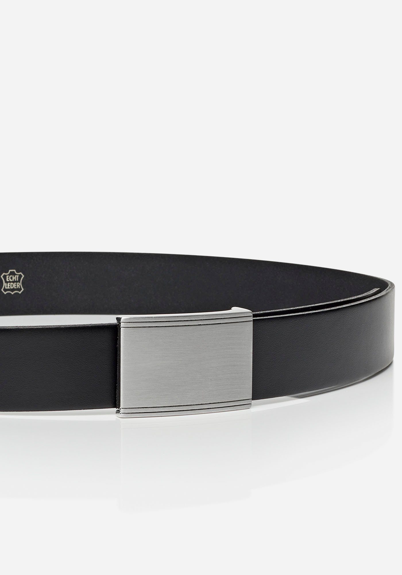MONTI Leren riem Potsdam 3,5 cm breed, klassiek-business, koppelgesp