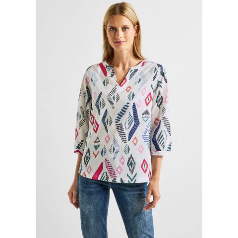 Cecil Gedessineerde blouse met gerende mouwen