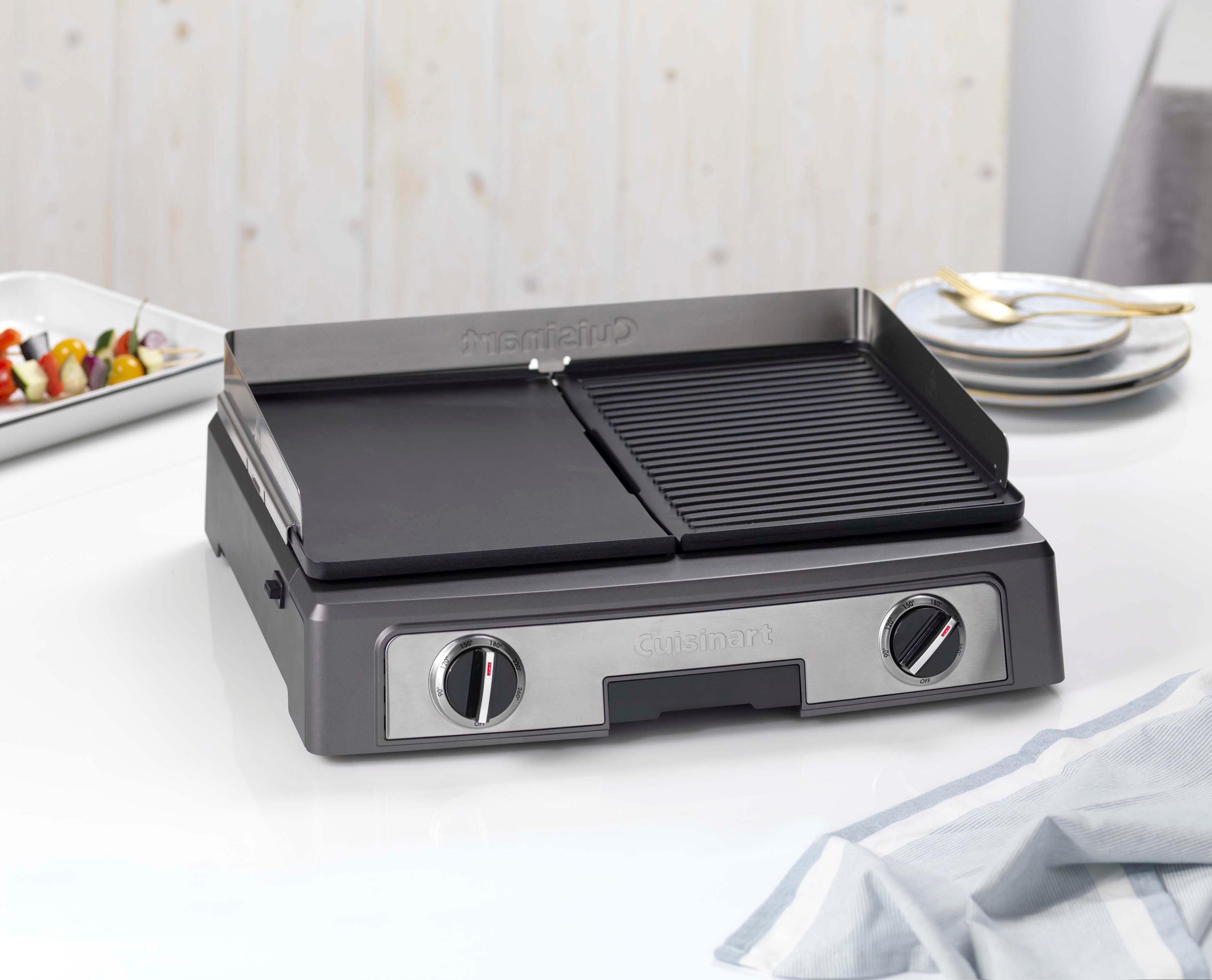 Cuisinart Tafelgrill PL50E 1 grillplaat + 1 plancha-plaat, 2 onafhankelijke thermostaten