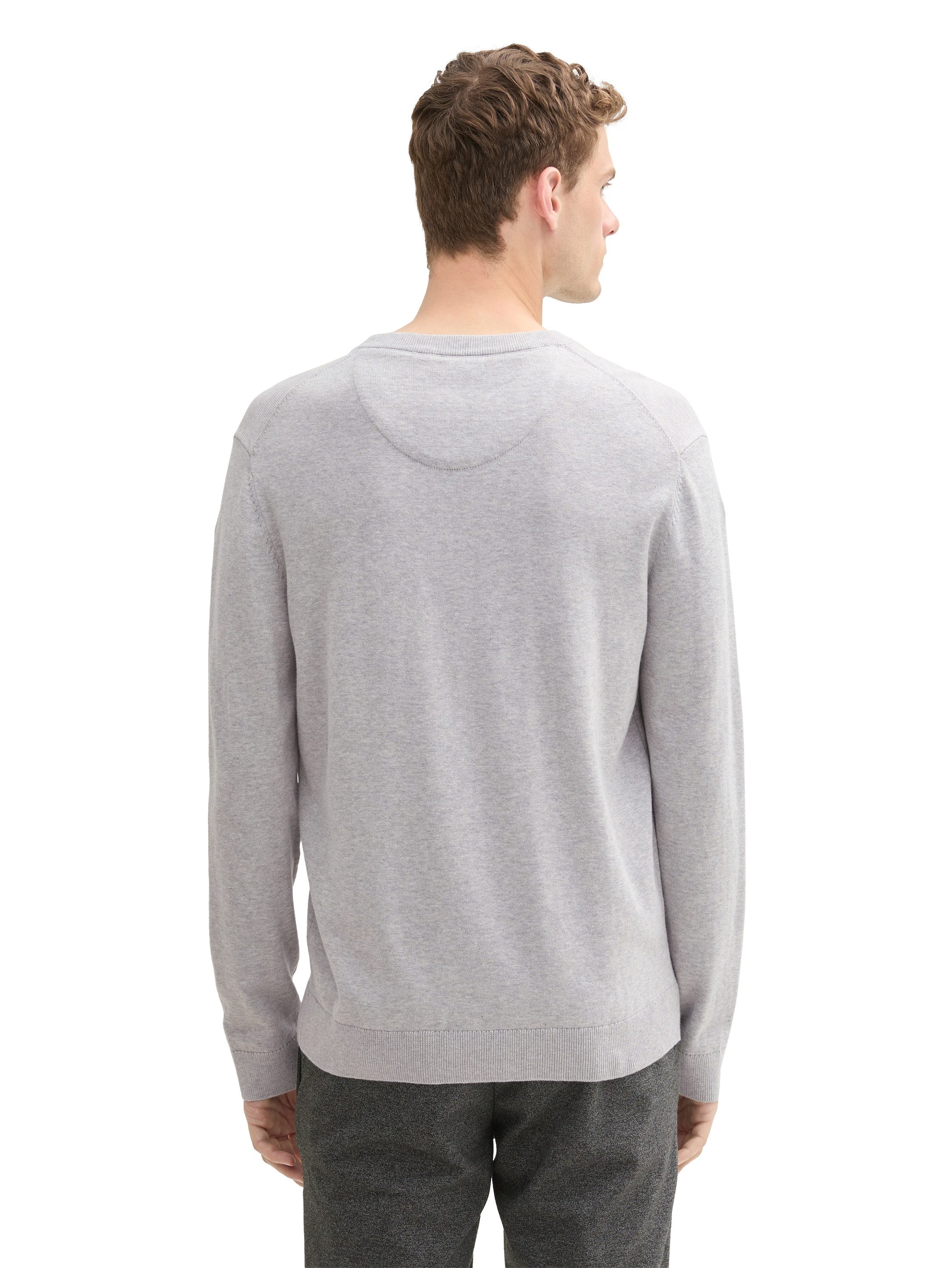 Tom Tailor Trui met ronde hals met geborduurd logo