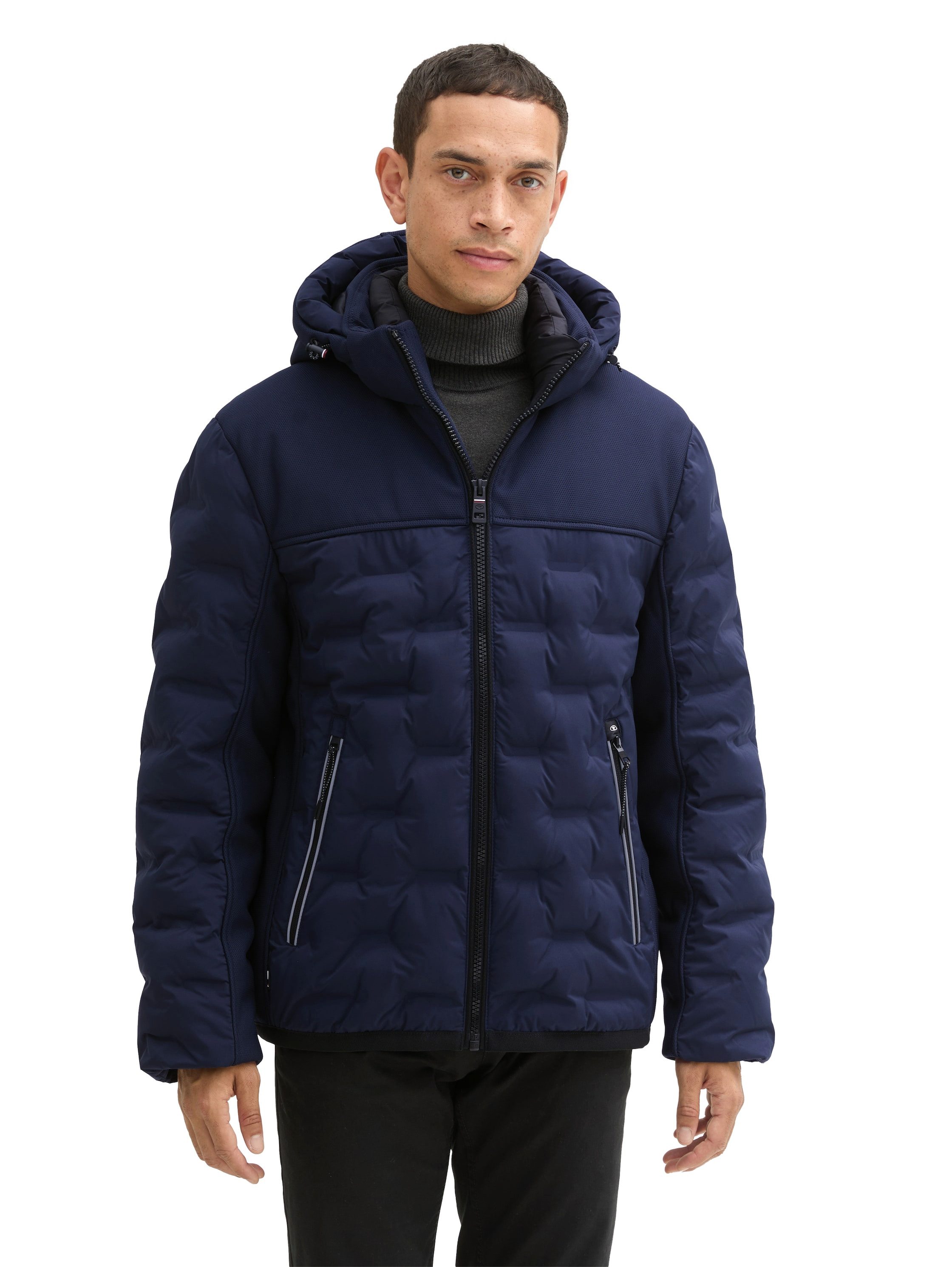 Tom Tailor Hybride jack met afneembare capuchon