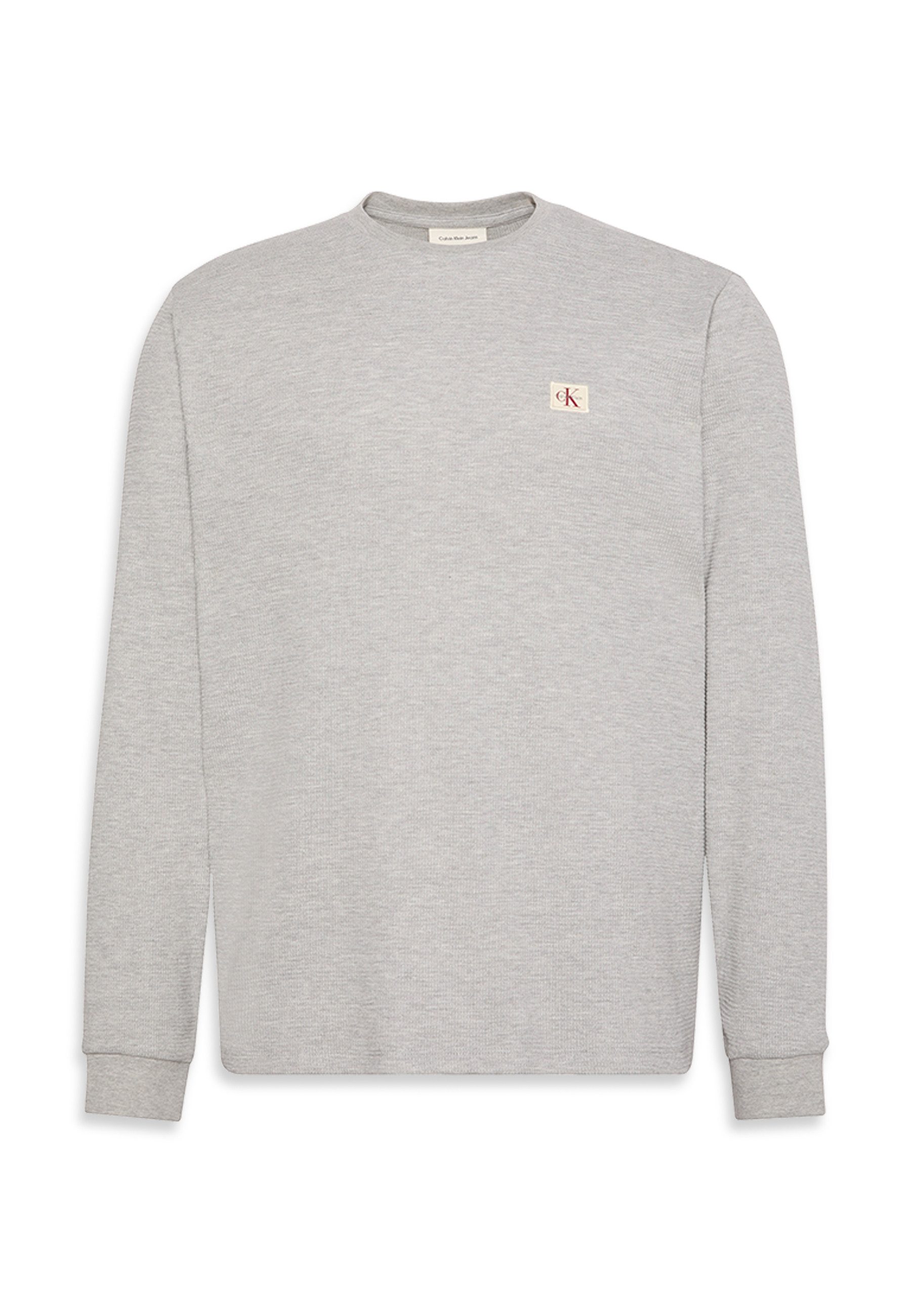 Calvin Klein Shirt met lange mouwen LS WAFFLE BADGE CREWNK TEE
