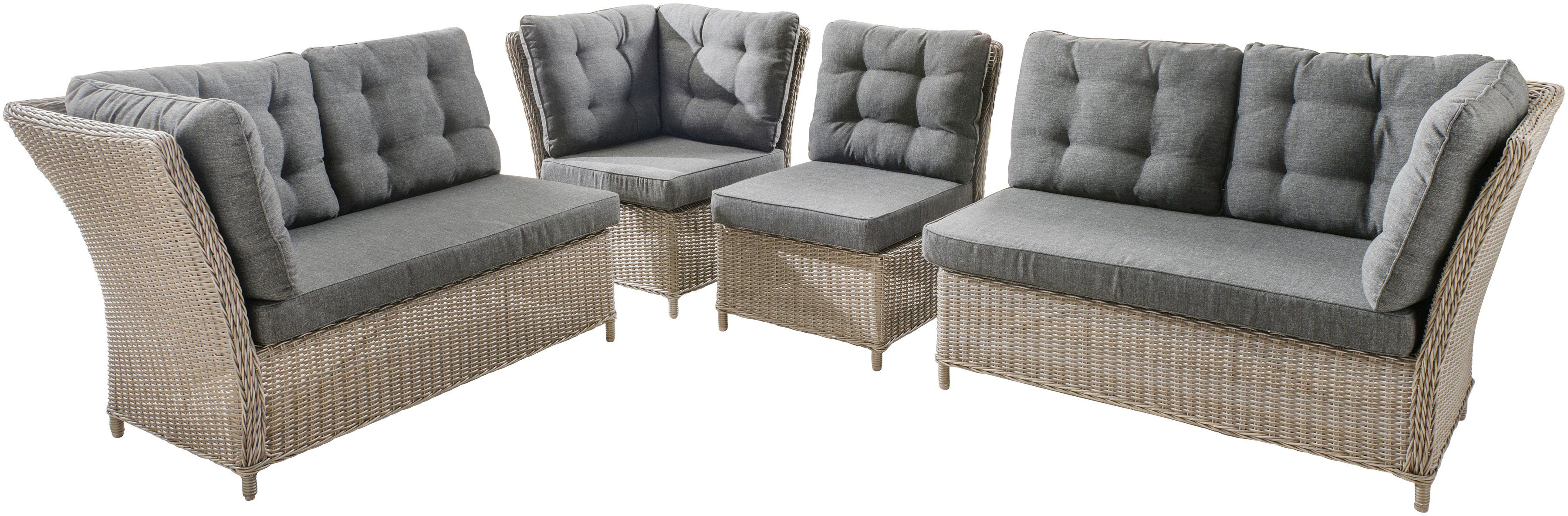 Destiny Tuin-eethoek Palma Aluminium, polyrotan (set, 19-delig)
